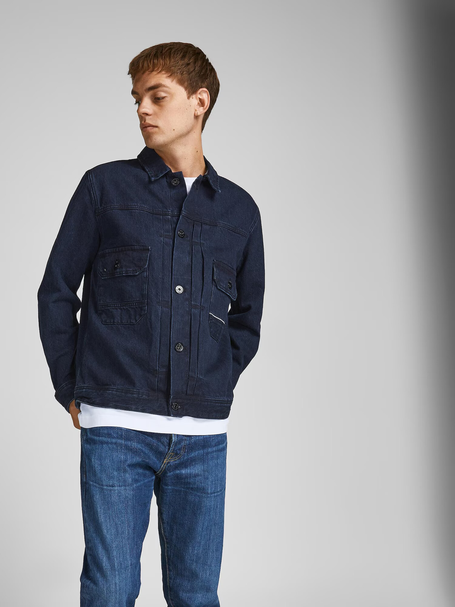 JACK & JONES Geacă de primăvară-toamnă 'Kevin' albastru închis - Pled.ro