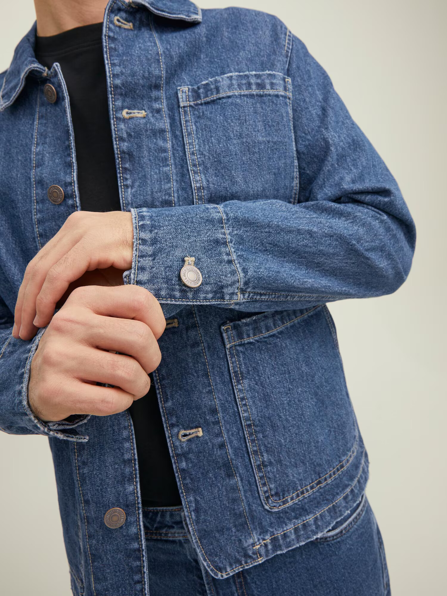 JACK & JONES Geacă de primăvară-toamnă 'Lucas' albastru denim - Pled.ro