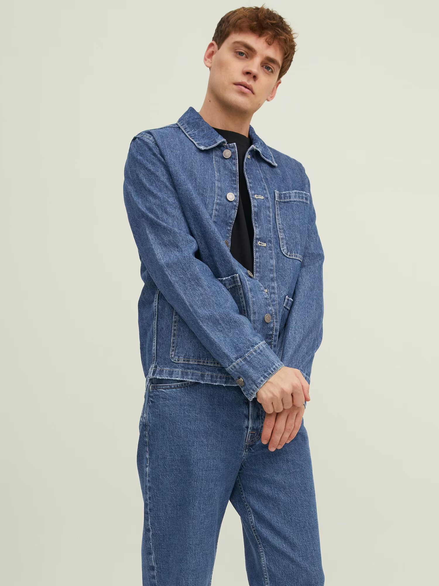 JACK & JONES Geacă de primăvară-toamnă 'Lucas' albastru denim - Pled.ro