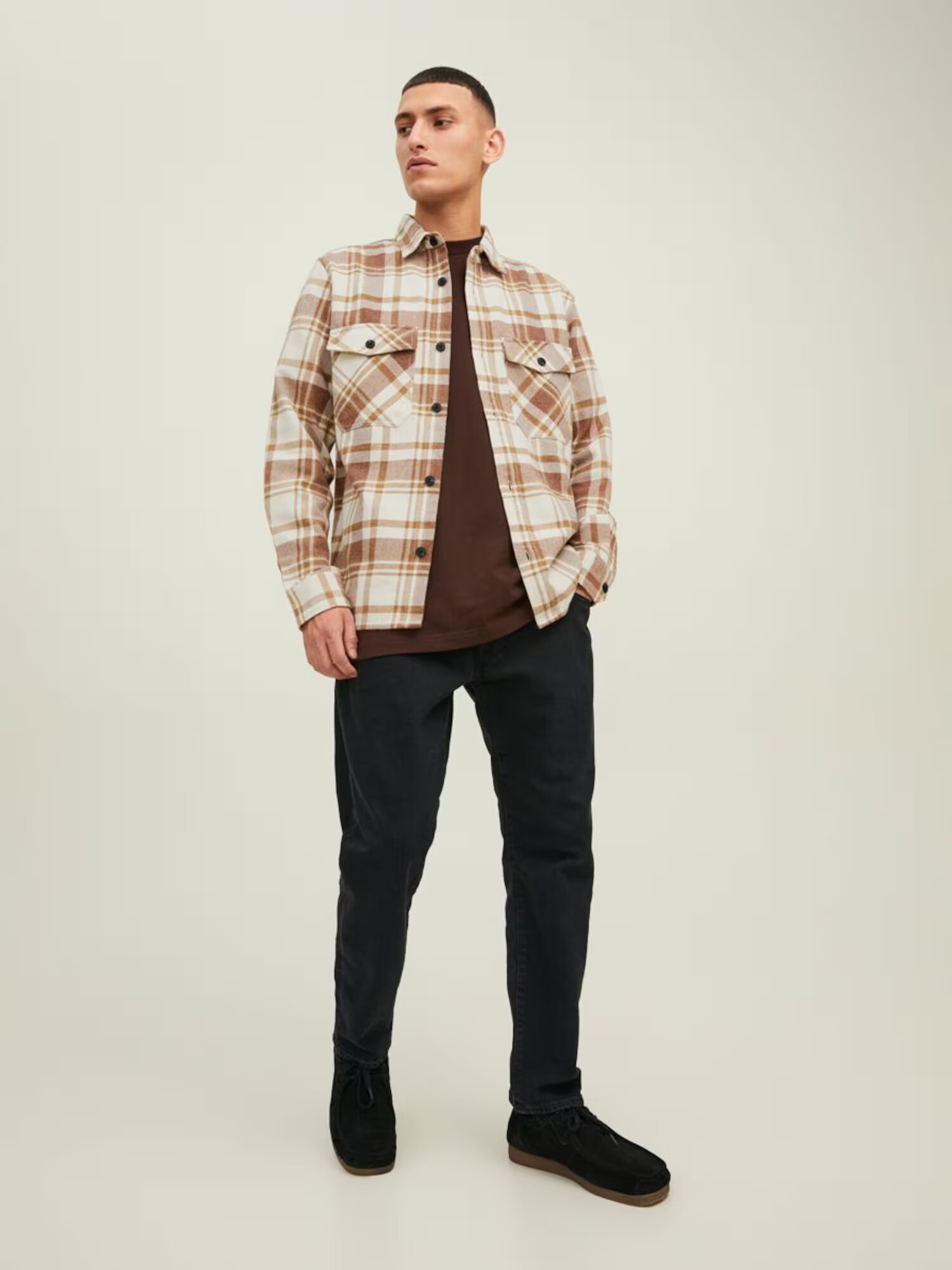 JACK & JONES Geacă de primăvară-toamnă 'Mark' bej / maro / maro caramel - Pled.ro