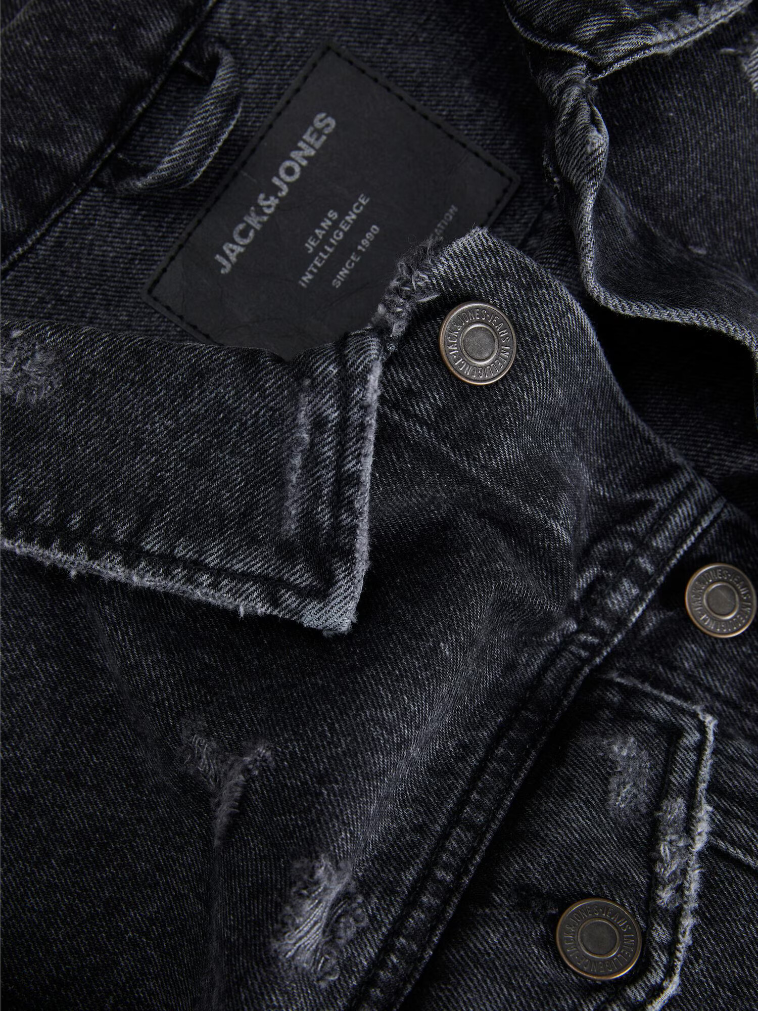 JACK & JONES Geacă de primăvară-toamnă negru denim - Pled.ro