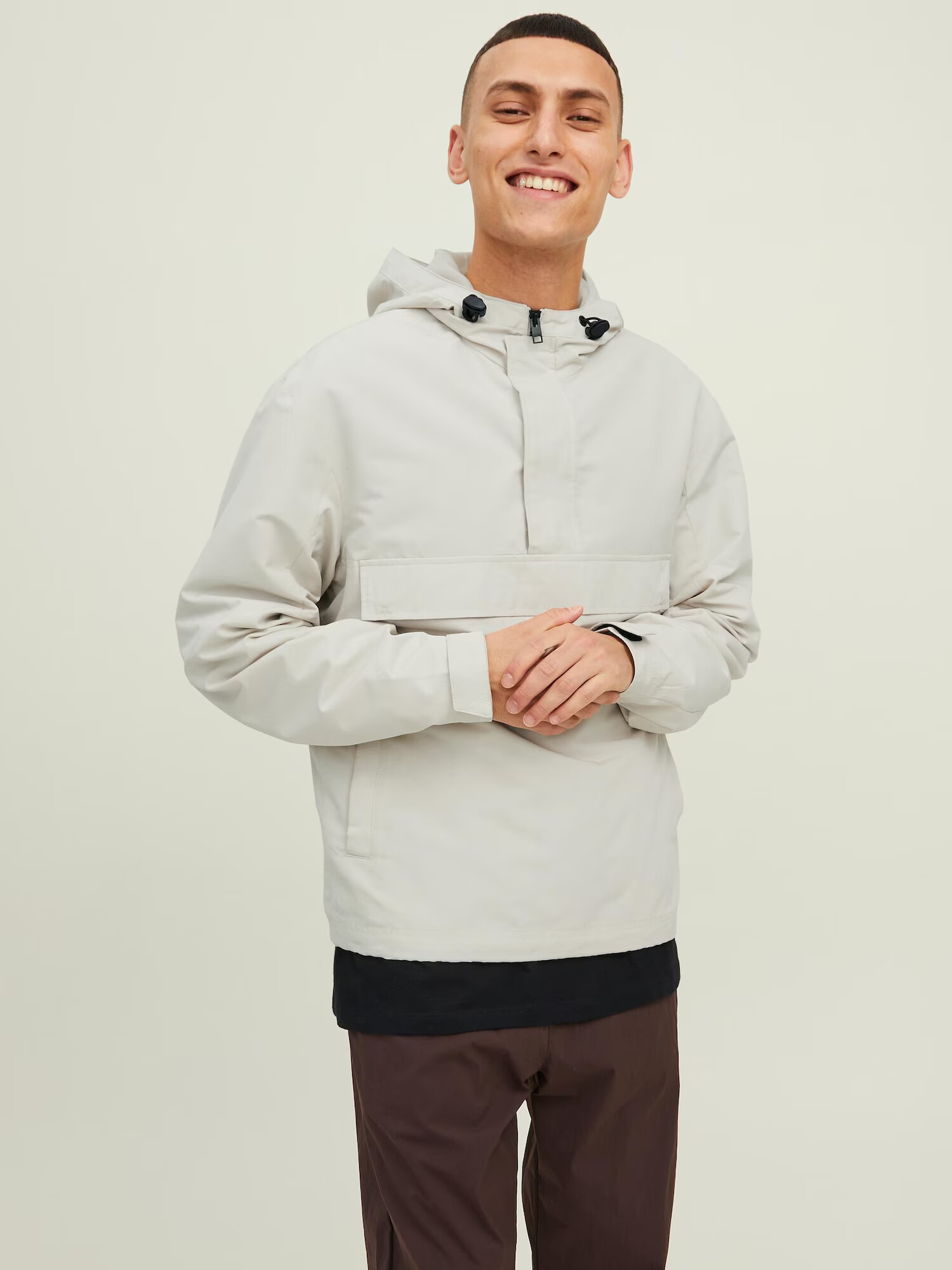 JACK & JONES Geacă de primăvară-toamnă 'Ono' gri deschis - Pled.ro