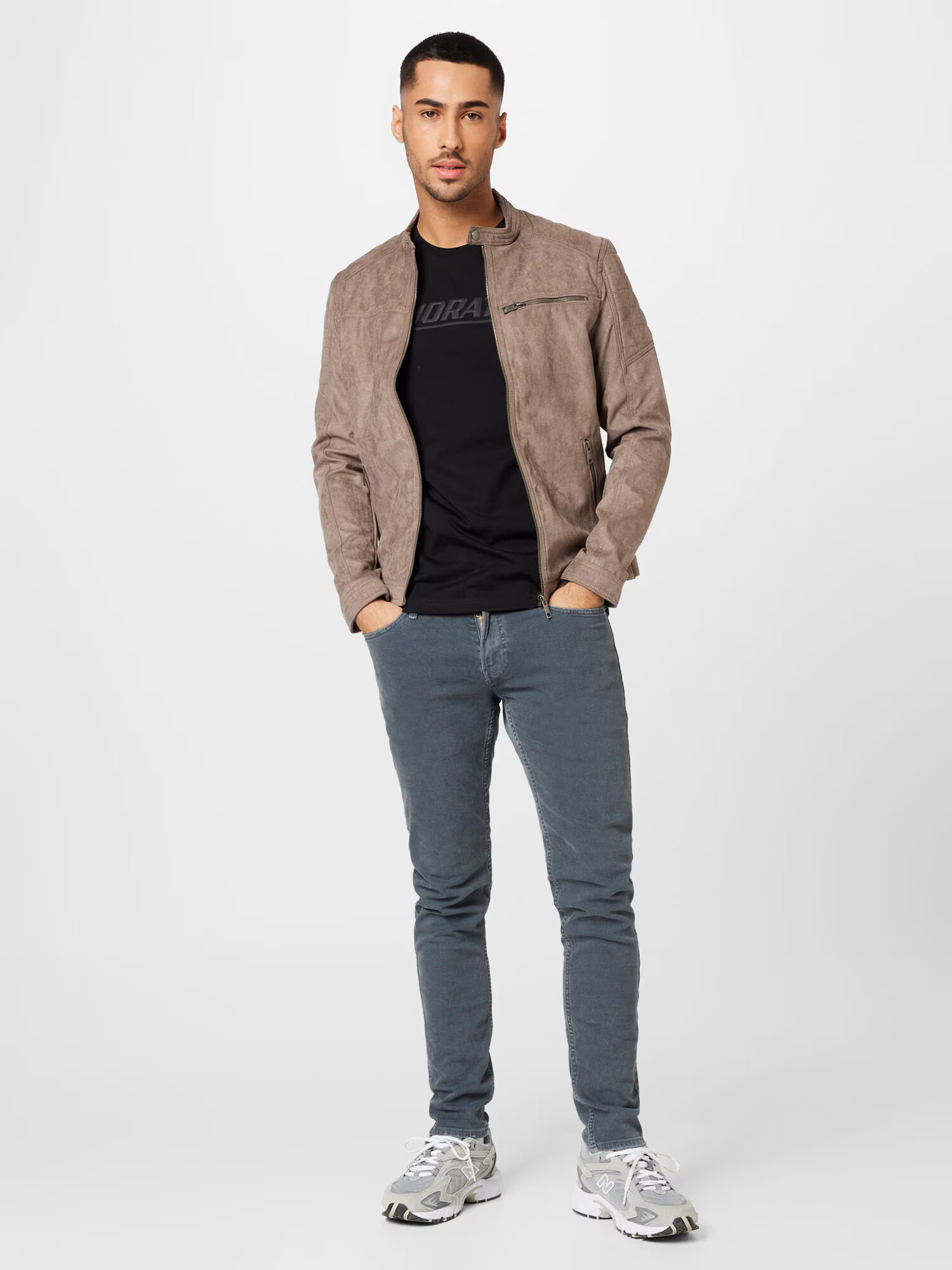 JACK & JONES Geacă de primăvară-toamnă 'Rocky' maro deschis - Pled.ro