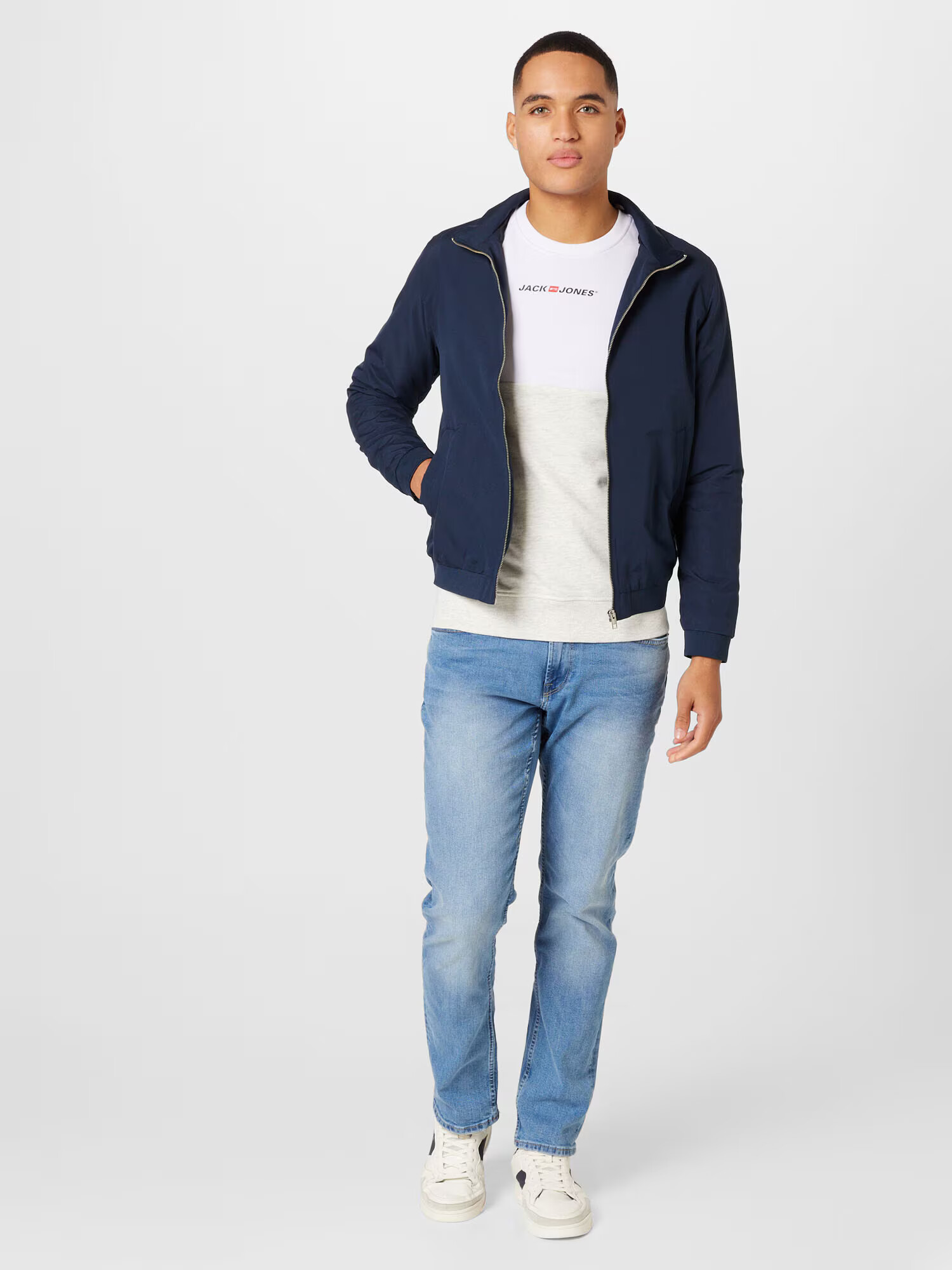 JACK & JONES Geacă de primăvară-toamnă 'ROY HARRINGTON' bleumarin - Pled.ro