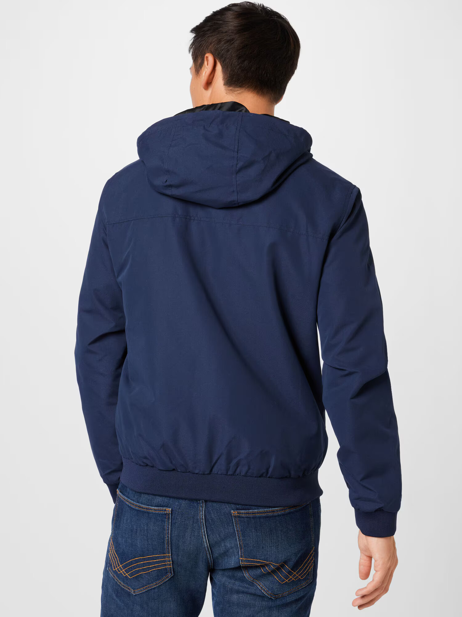 JACK & JONES Geacă de primăvară-toamnă 'Rush' bleumarin / alb - Pled.ro