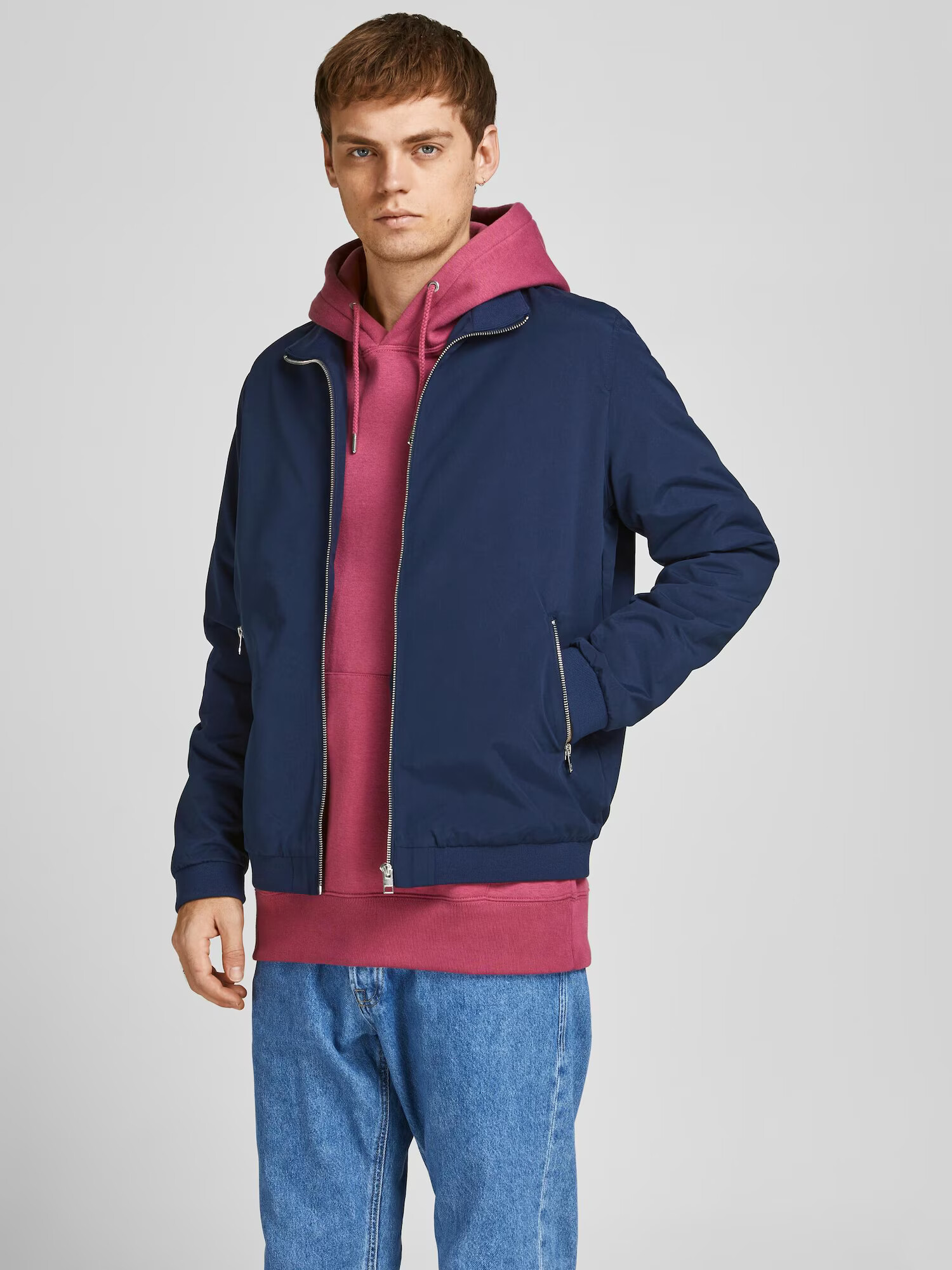 JACK & JONES Geacă de primăvară-toamnă 'Rush Harrington' albastru noapte - Pled.ro