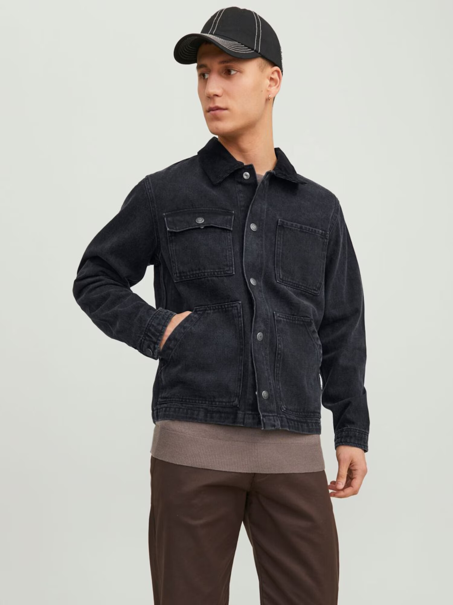 JACK & JONES Geacă de primăvară-toamnă 'Steel' negru denim - Pled.ro