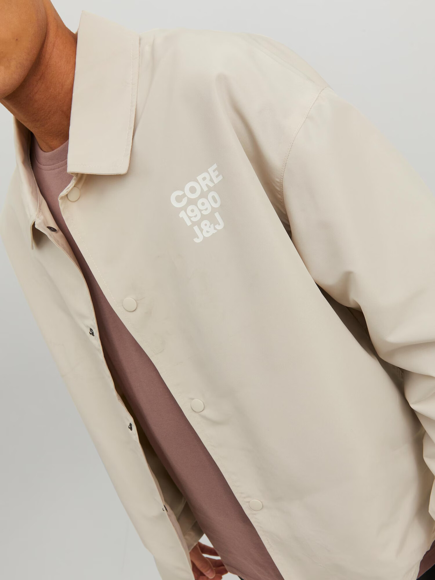 JACK & JONES Geacă de primăvară-toamnă 'Vibes' bej deschis / alb - Pled.ro