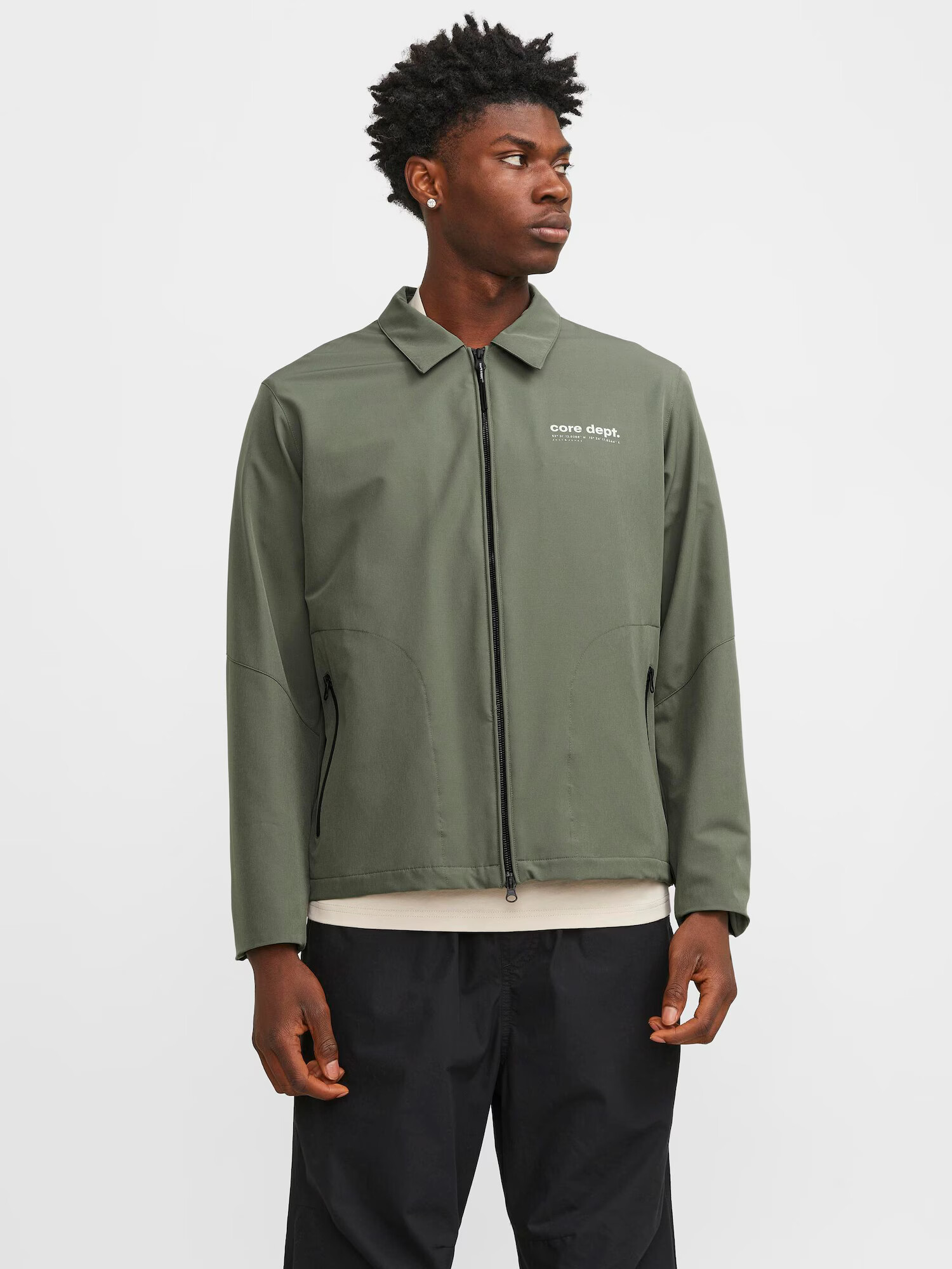 JACK & JONES Geacă outdoor verde / negru / alb - Pled.ro