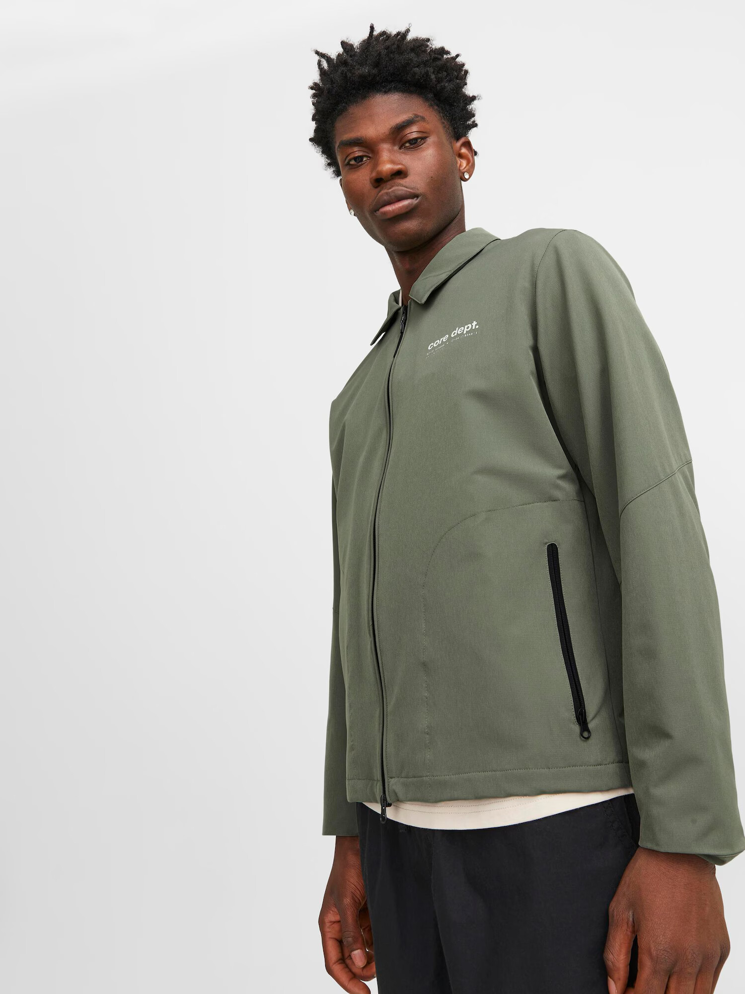 JACK & JONES Geacă outdoor verde / negru / alb - Pled.ro