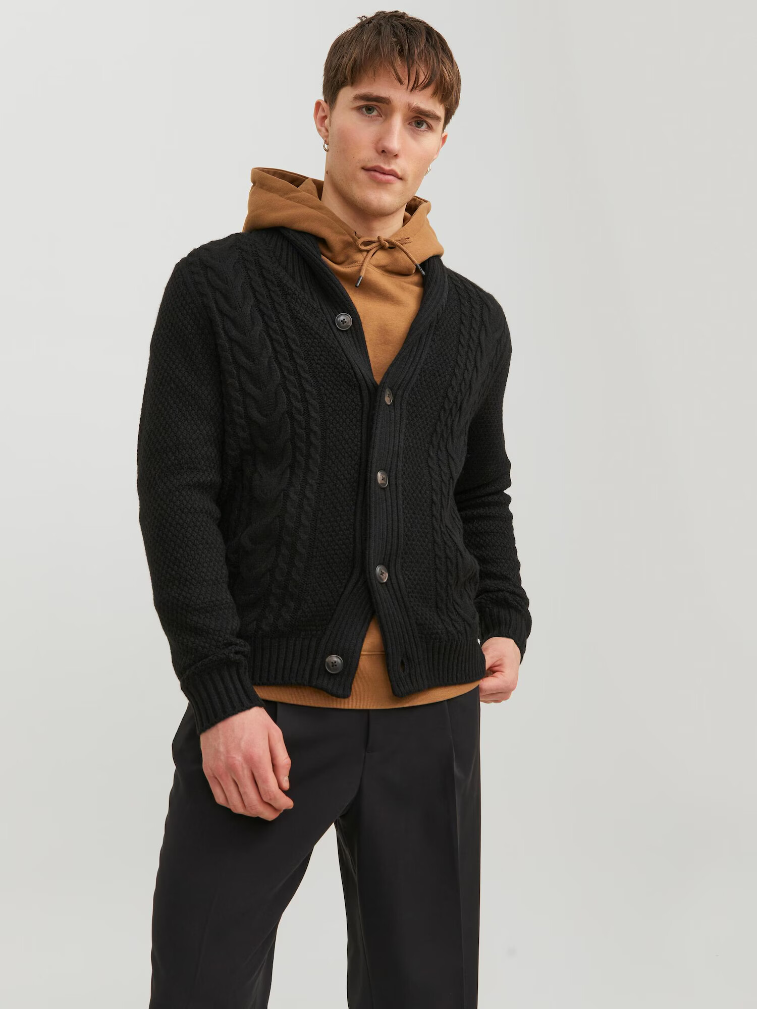 JACK & JONES Geacă tricotată 'CRAIG' negru - Pled.ro