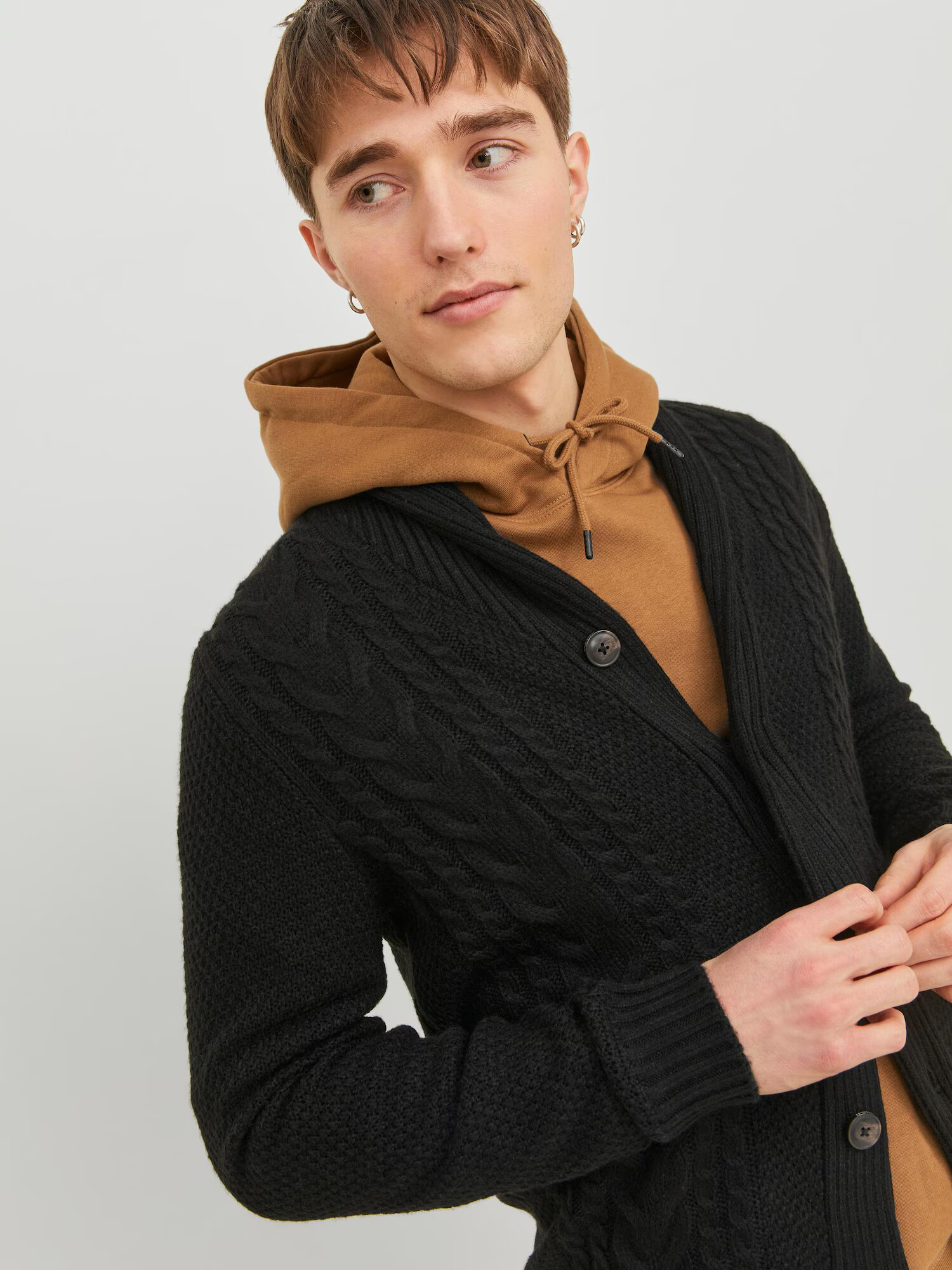 JACK & JONES Geacă tricotată 'CRAIG' negru - Pled.ro