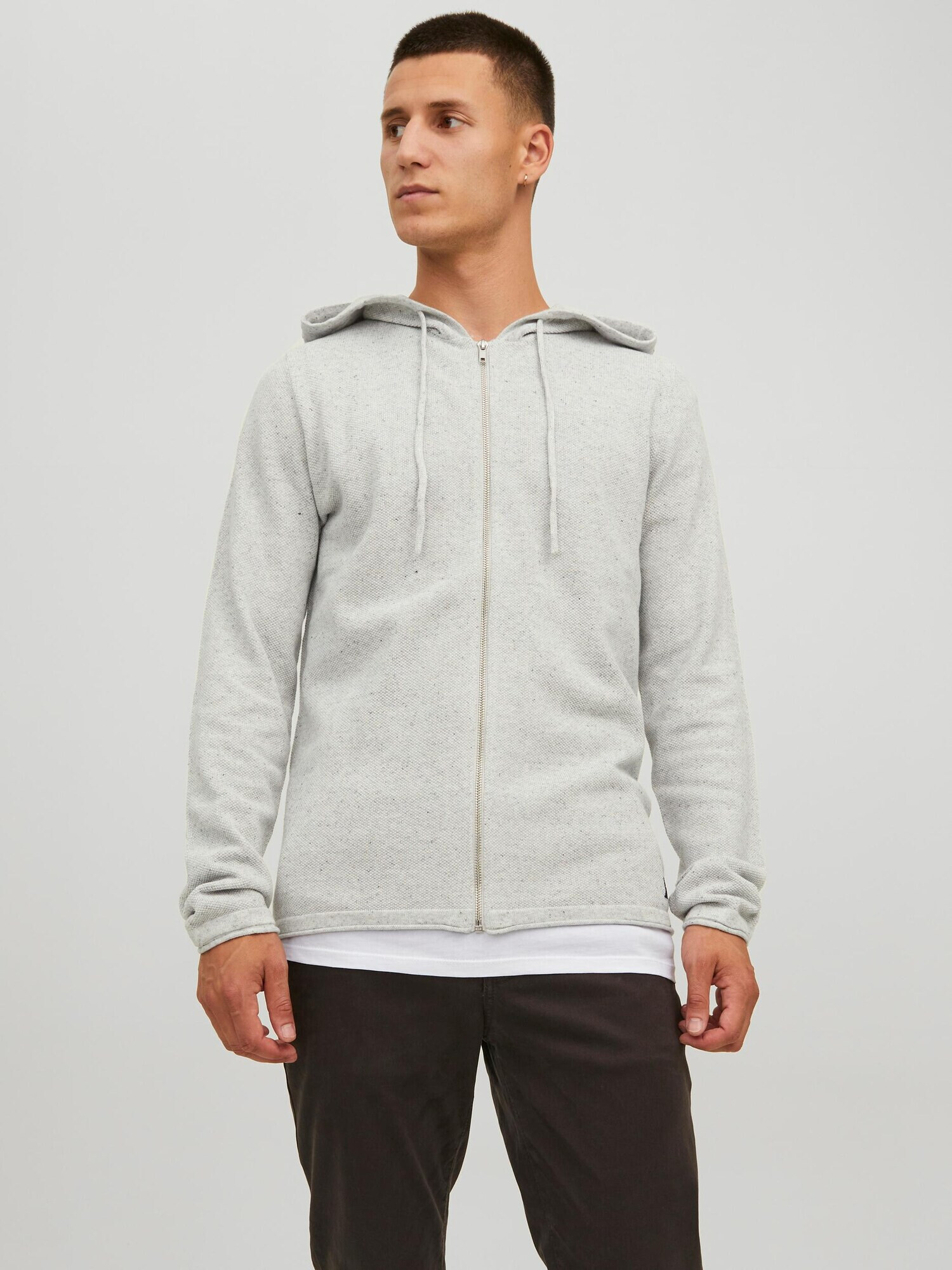 JACK & JONES Geacă tricotată 'Hill' gri deschis - Pled.ro