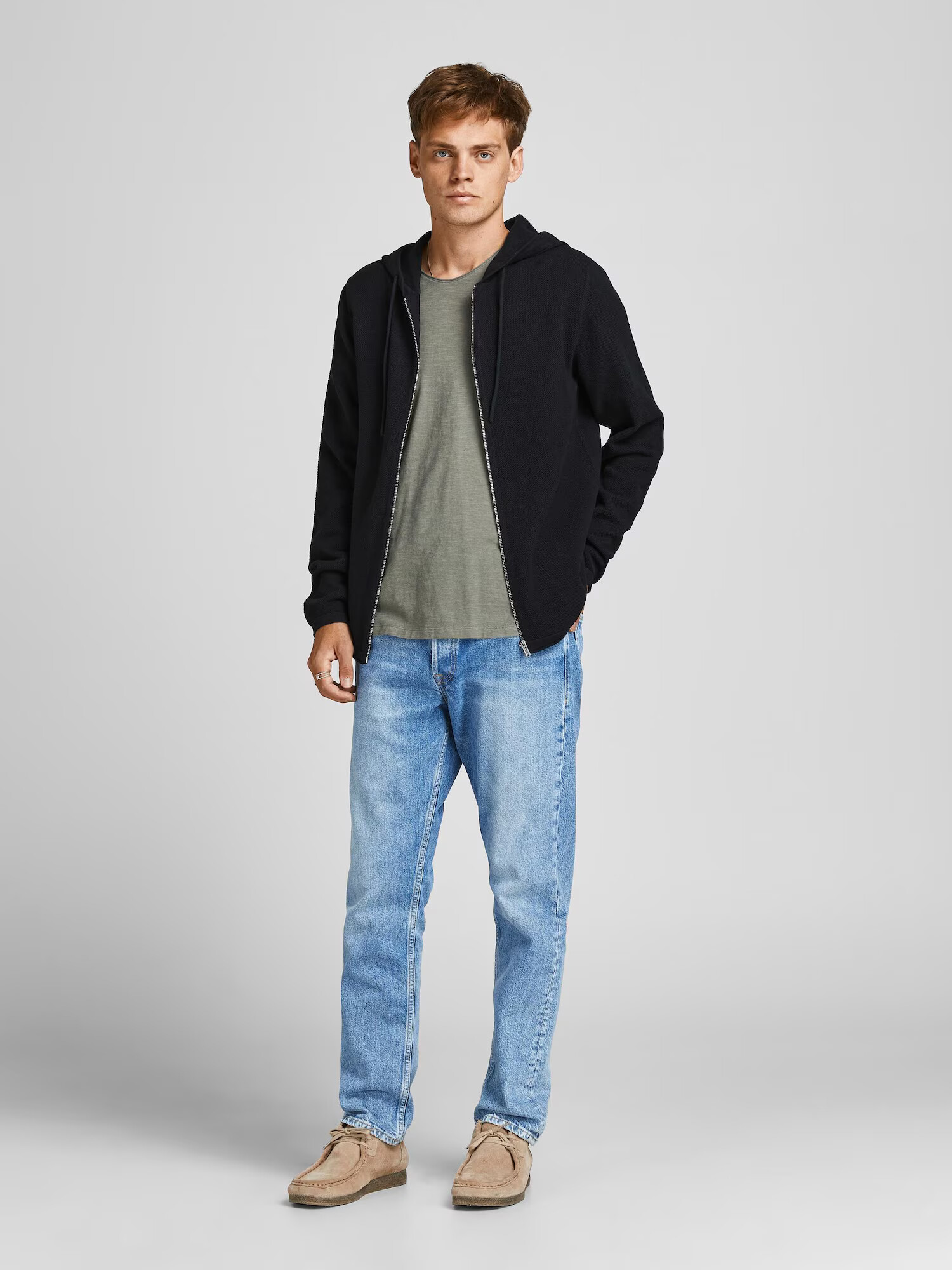 JACK & JONES Geacă tricotată negru - Pled.ro