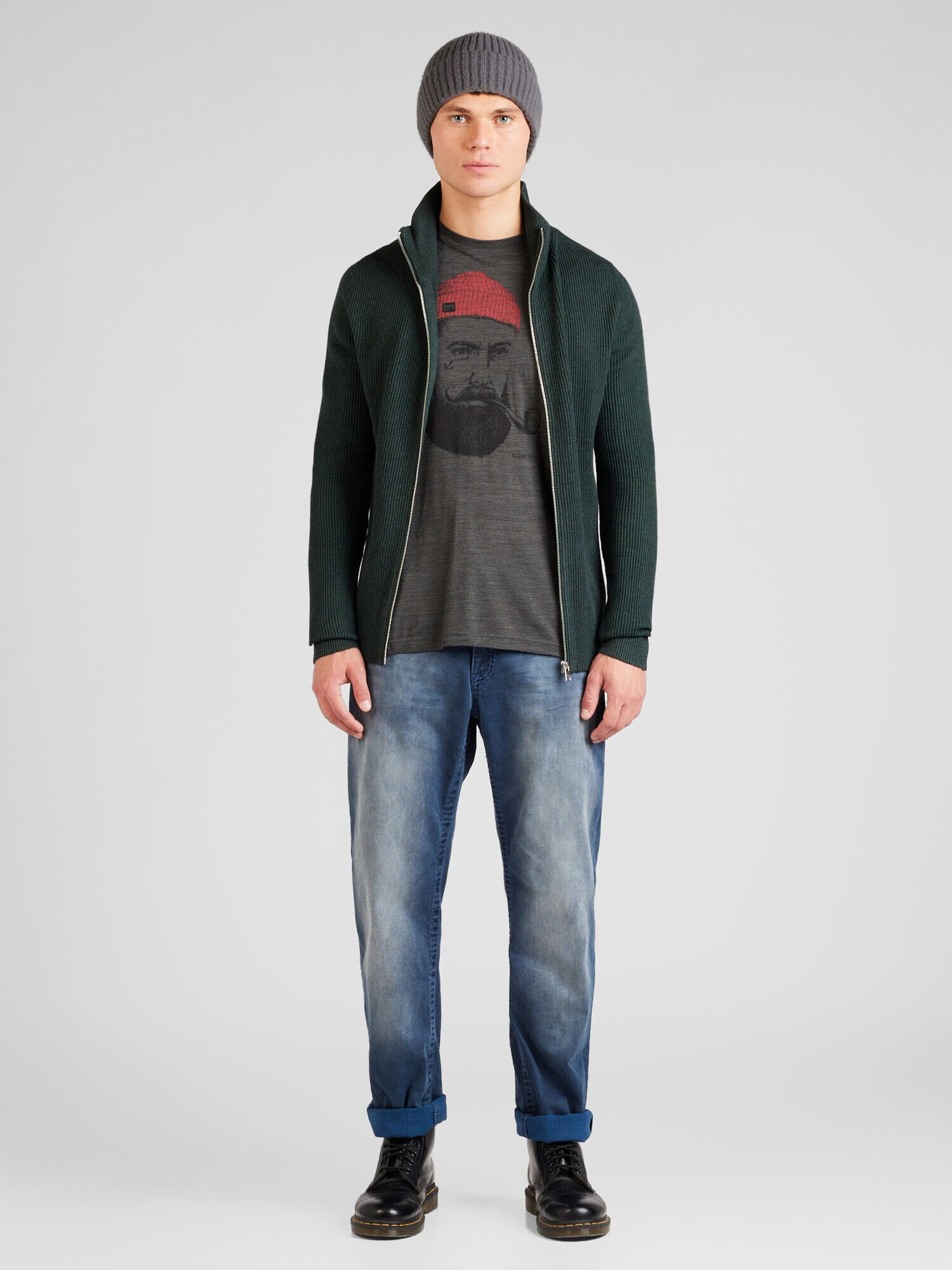 JACK & JONES Geacă tricotată 'Perfect' verde închis - Pled.ro