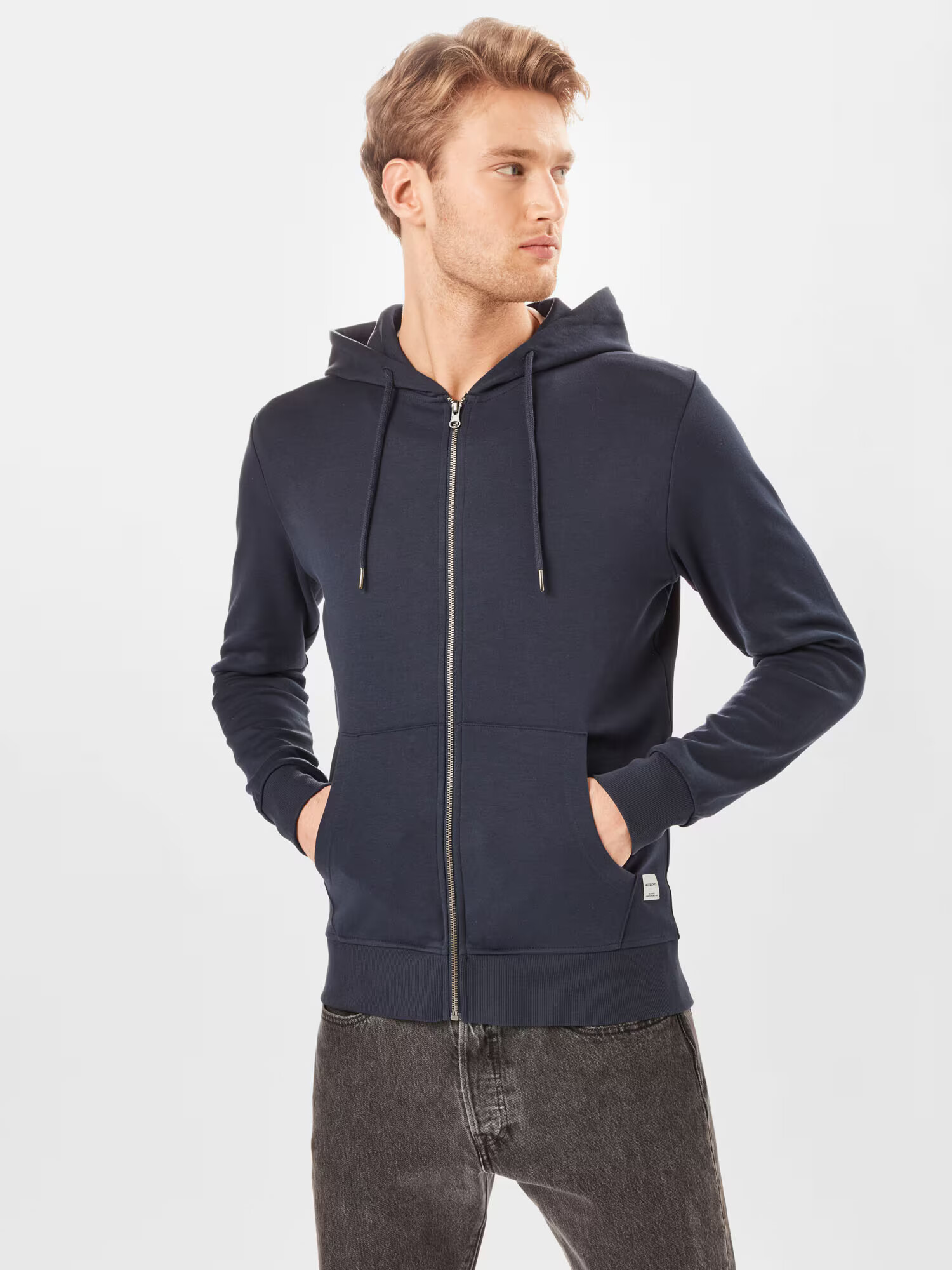 JACK & JONES Hanorac gri metalic - Pled.ro