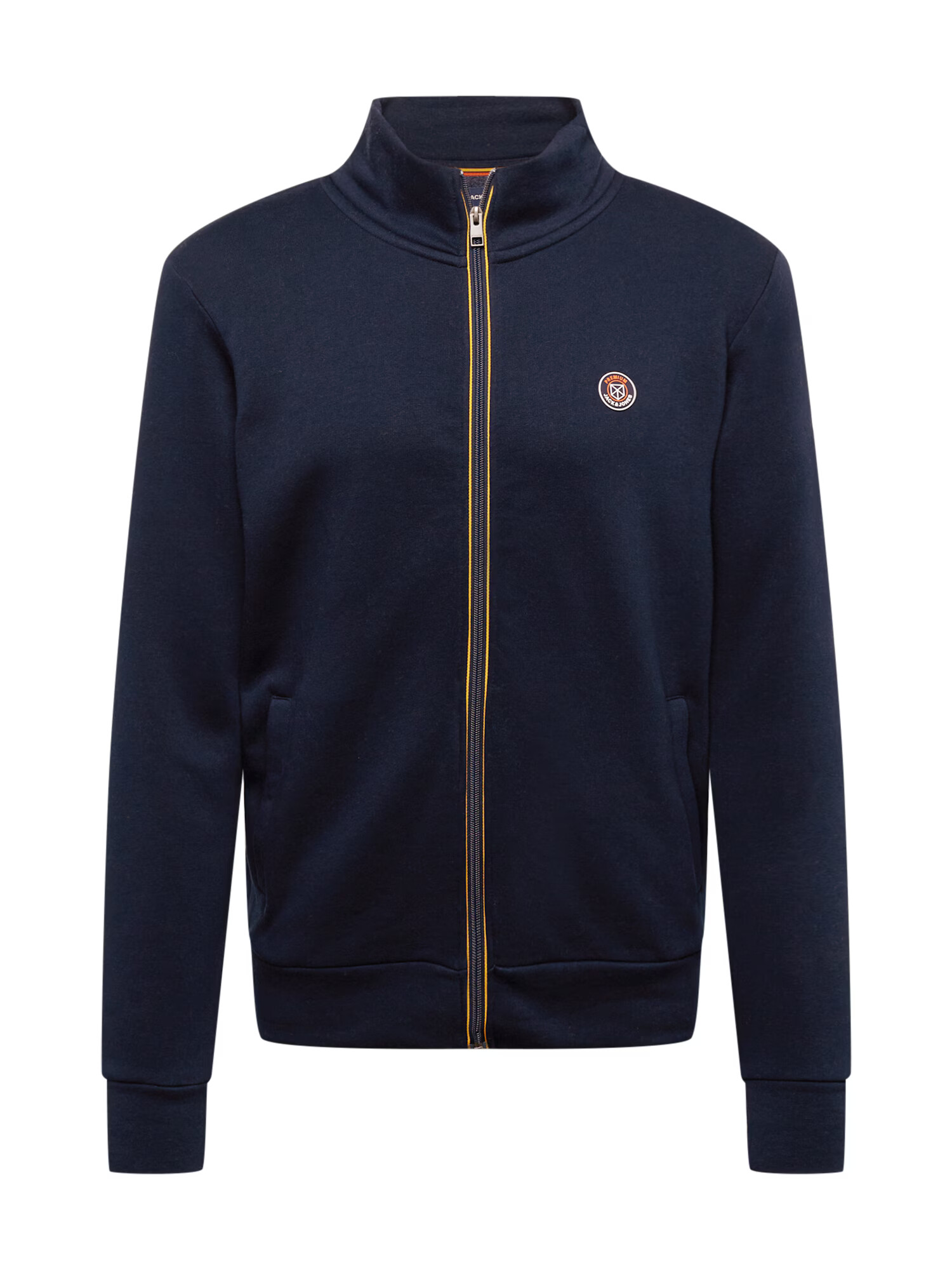 JACK & JONES Hanorac albastru marin / bleumarin / portocaliu / alb - Pled.ro