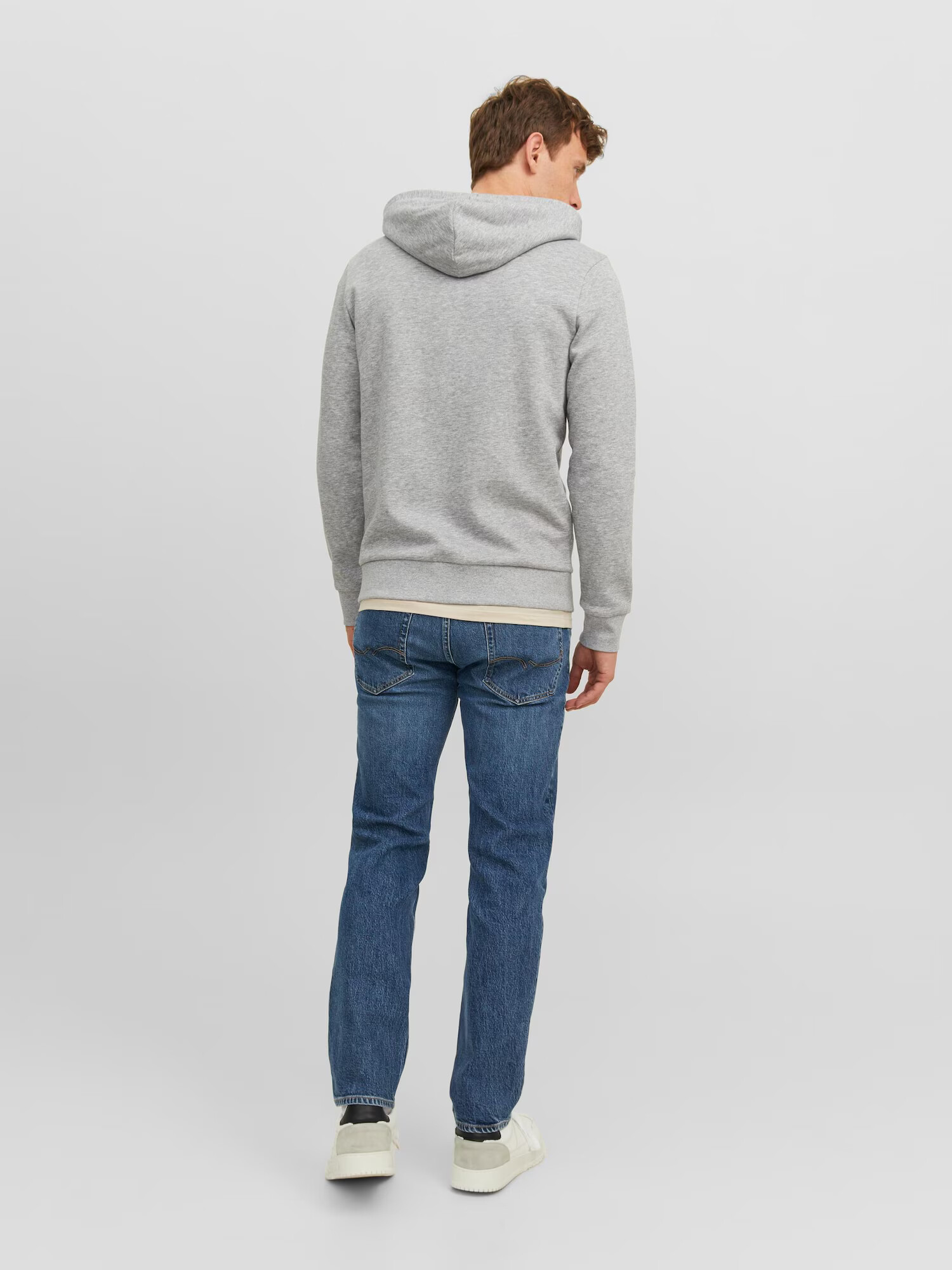 JACK & JONES Hanorac 'MIKK' bleumarin / gri amestecat / alb - Pled.ro