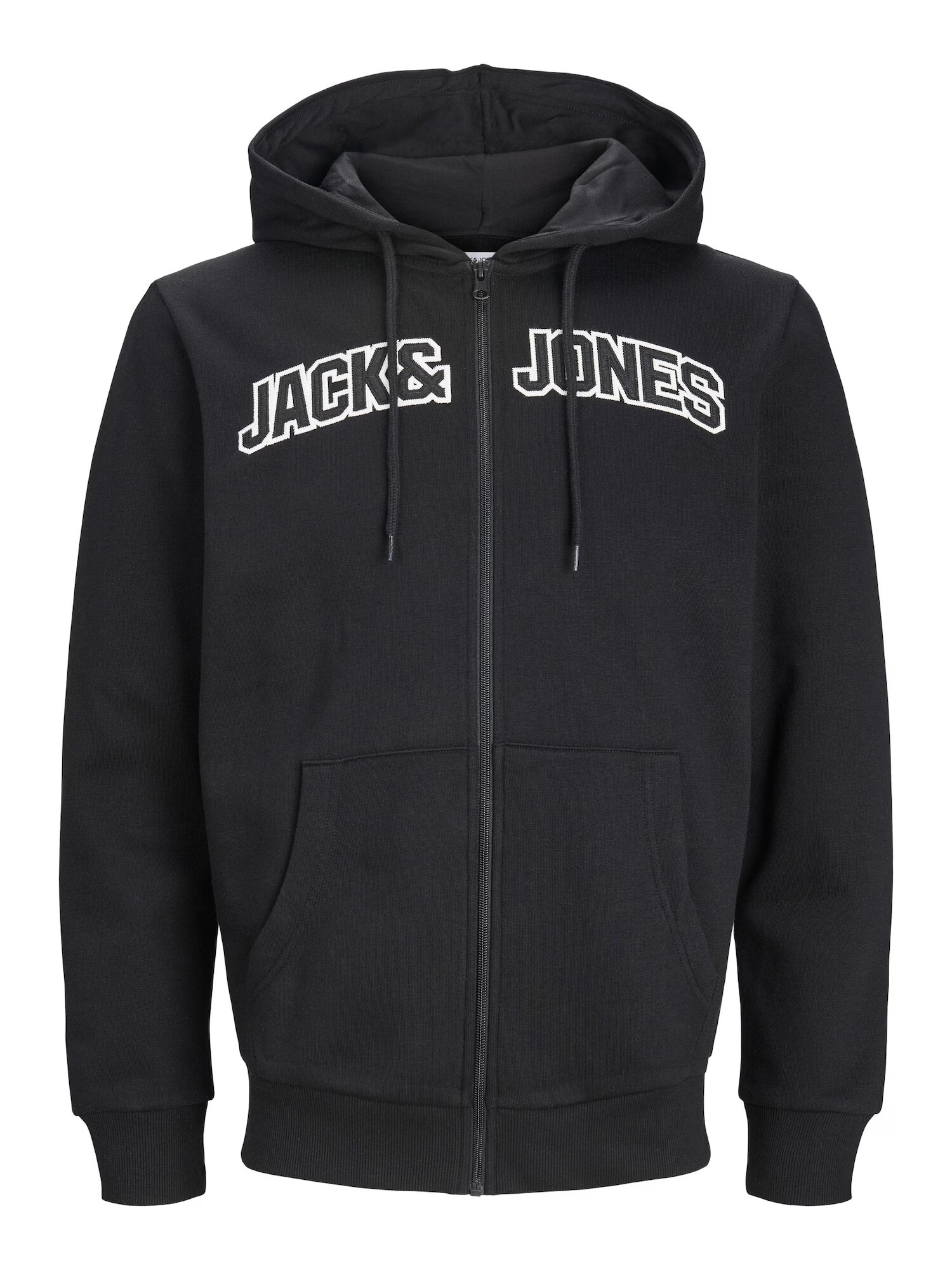 JACK & JONES Hanorac 'ROUX' negru / alb - Pled.ro