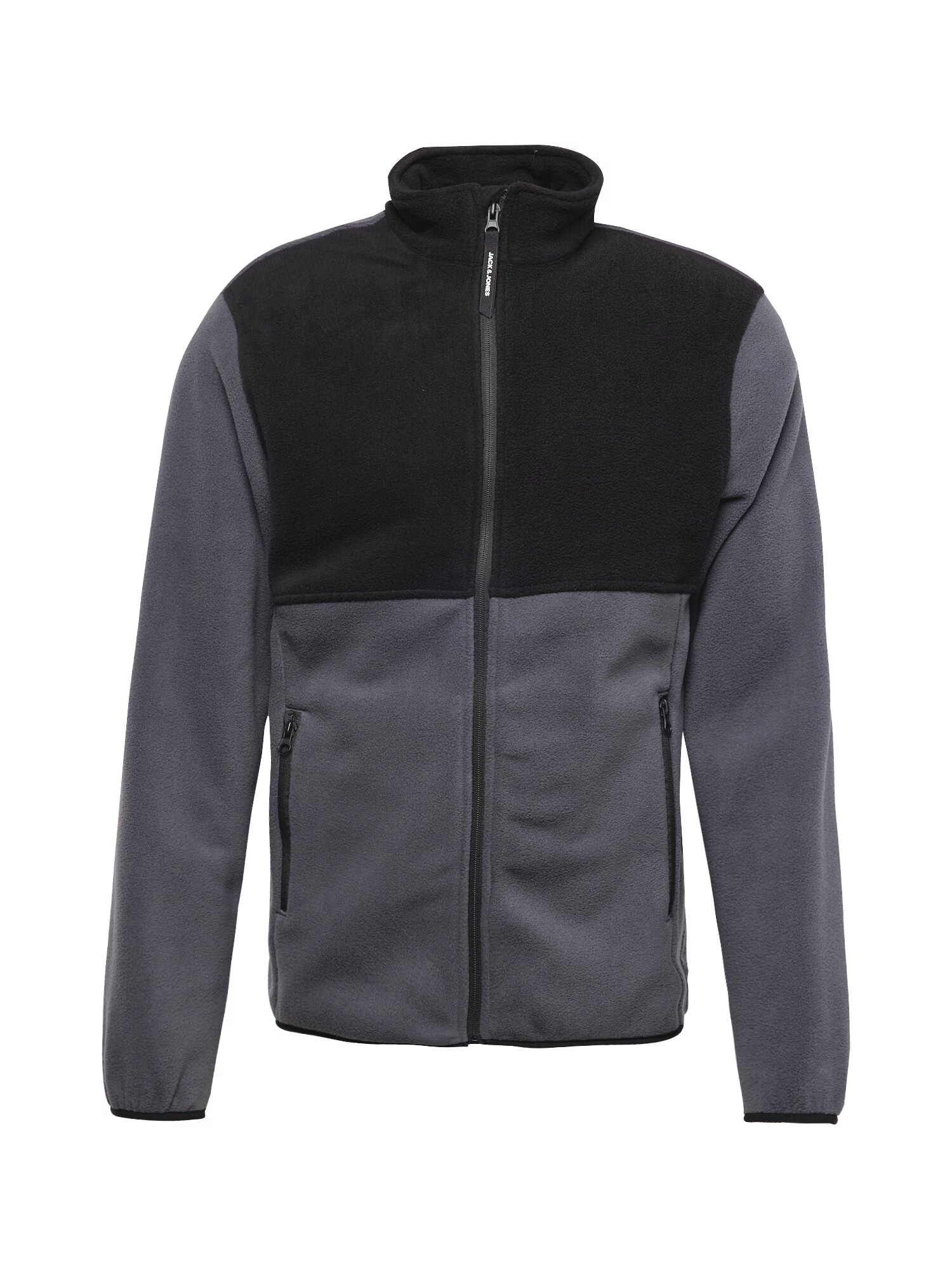 JACK & JONES Jachetă fleece 'FLAME' albastru porumbel / negru - Pled.ro