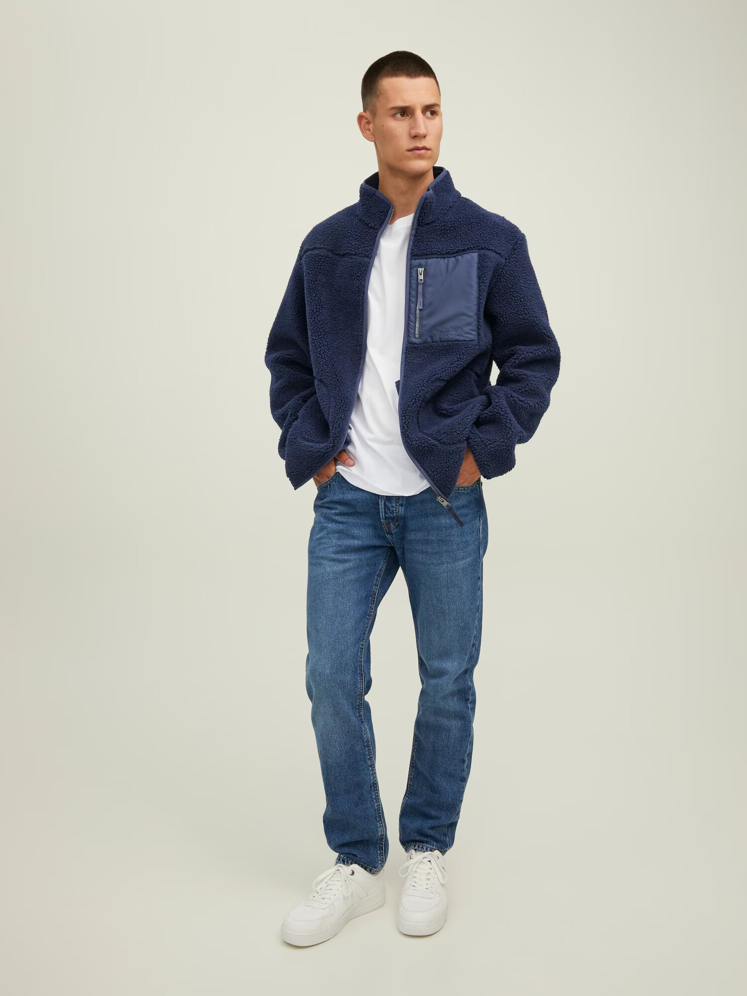 JACK & JONES Jachetă fleece 'PARK' bleumarin - Pled.ro