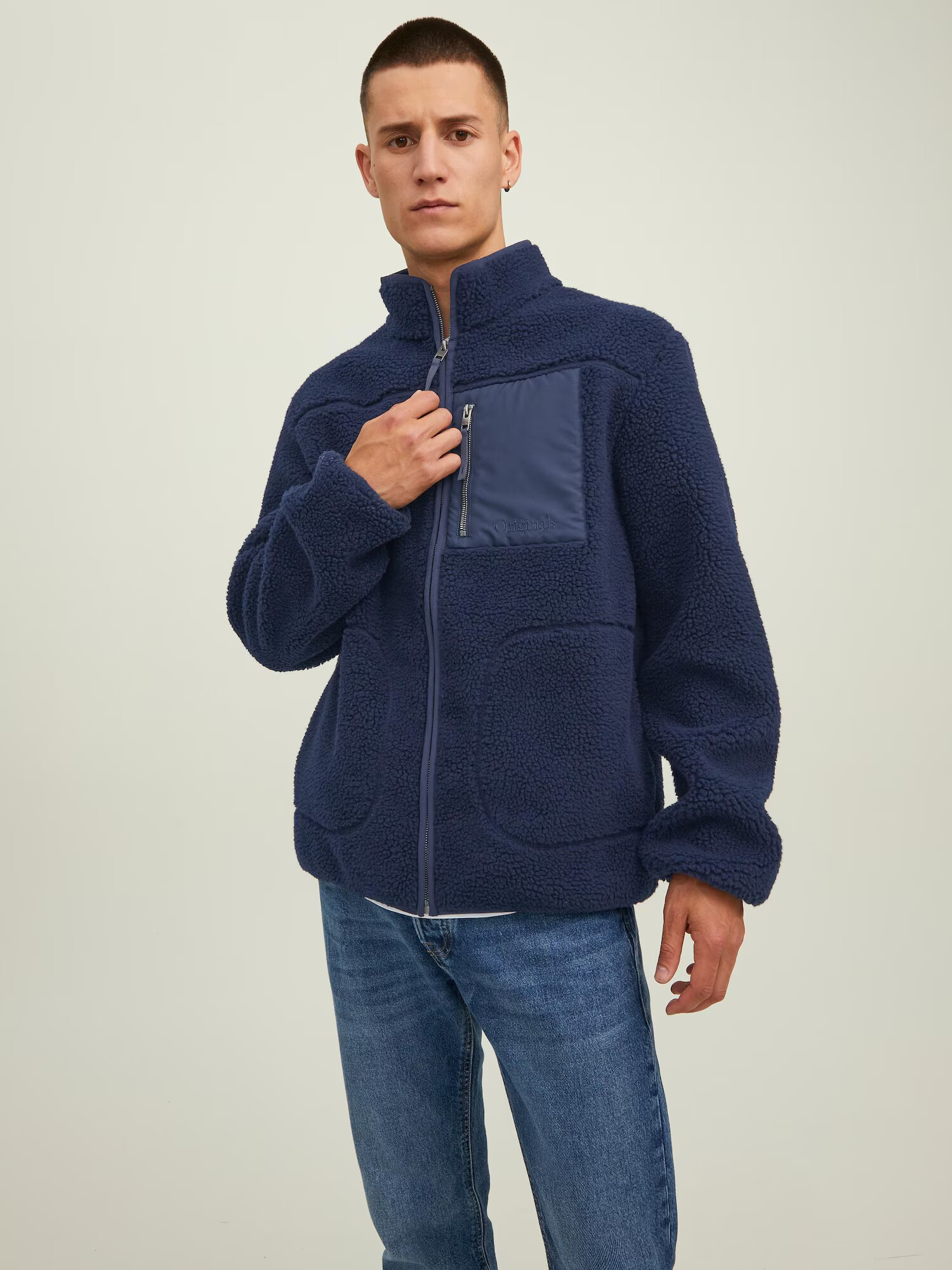 JACK & JONES Jachetă fleece 'PARK' bleumarin - Pled.ro