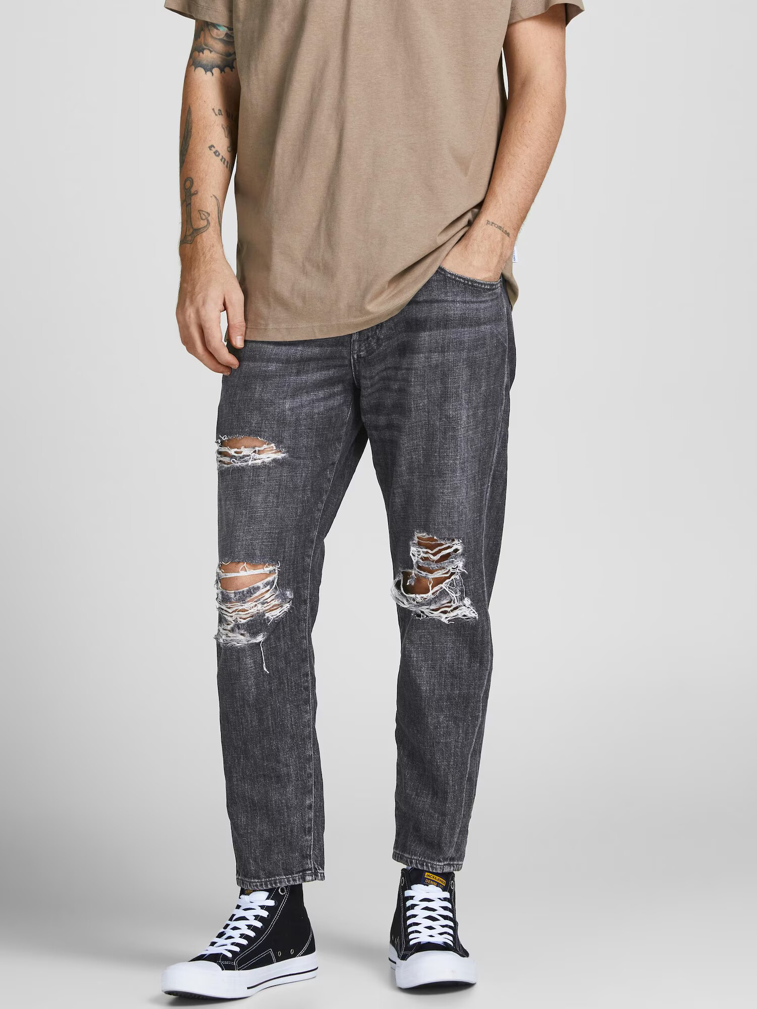 JACK & JONES Jeans 'Chris' negru denim - Pled.ro