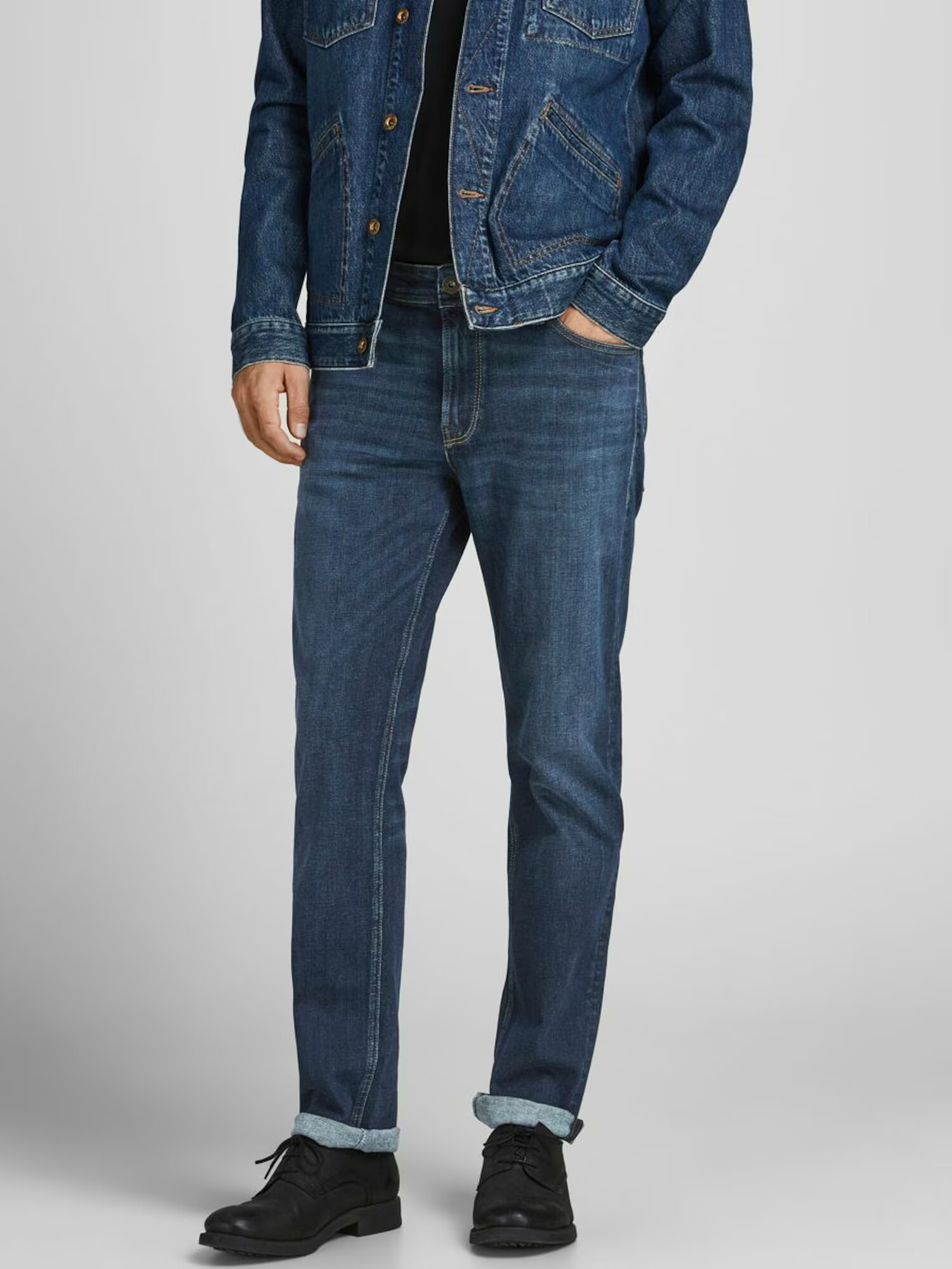 JACK & JONES Jeans 'Clark' albastru - Pled.ro