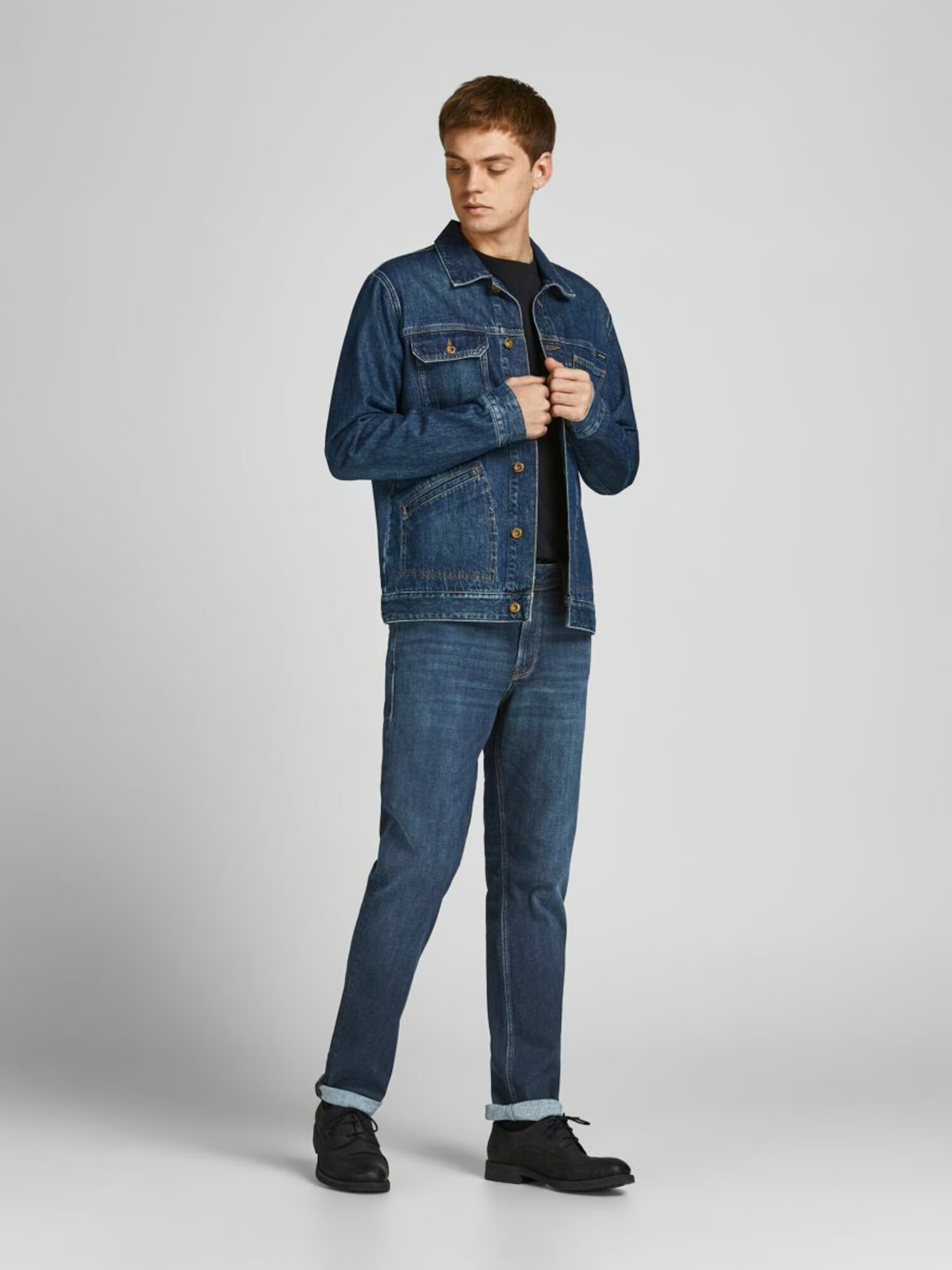 JACK & JONES Jeans 'Clark' albastru - Pled.ro