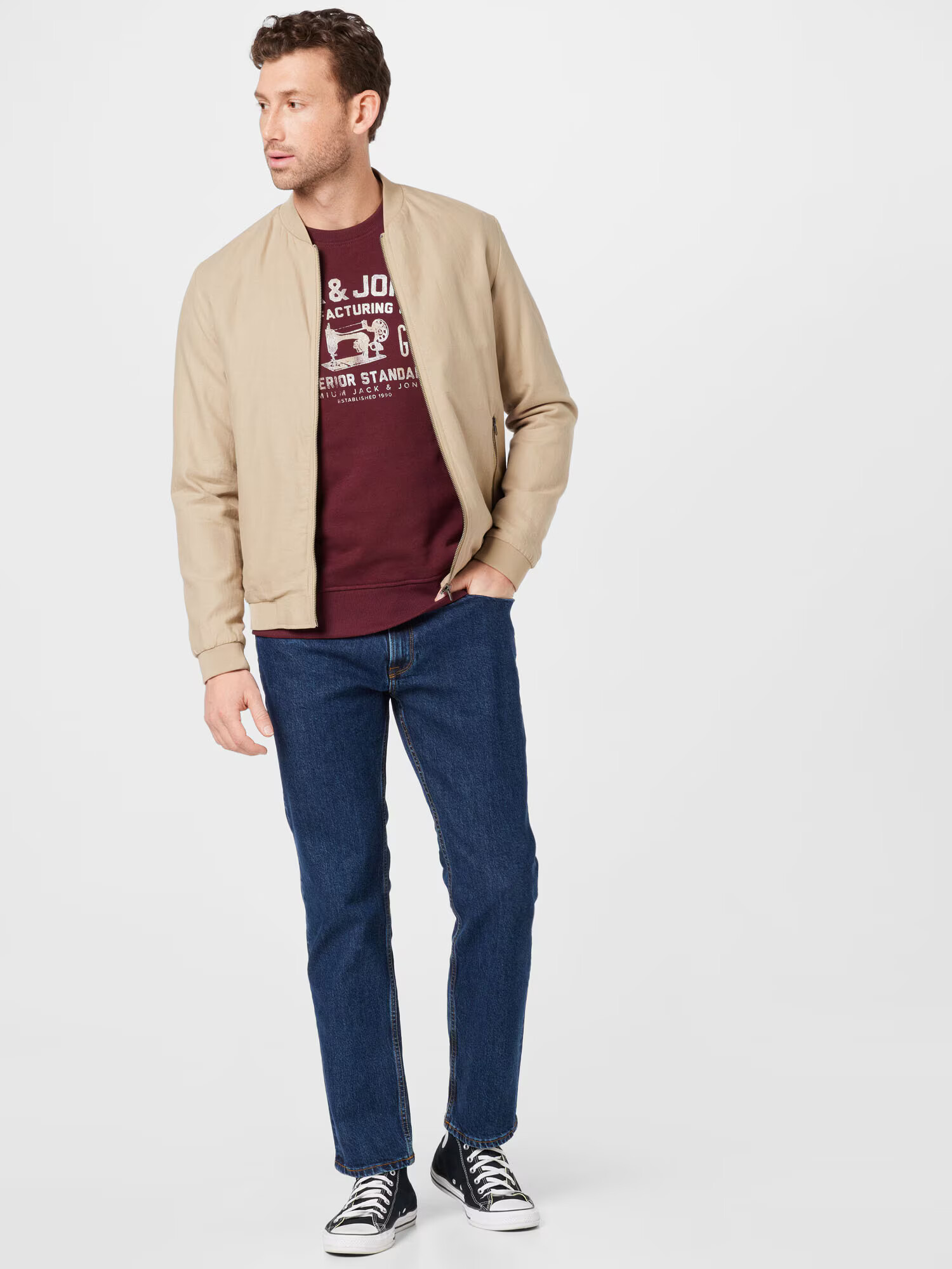 JACK & JONES Jeans 'Clark' albastru închis - Pled.ro