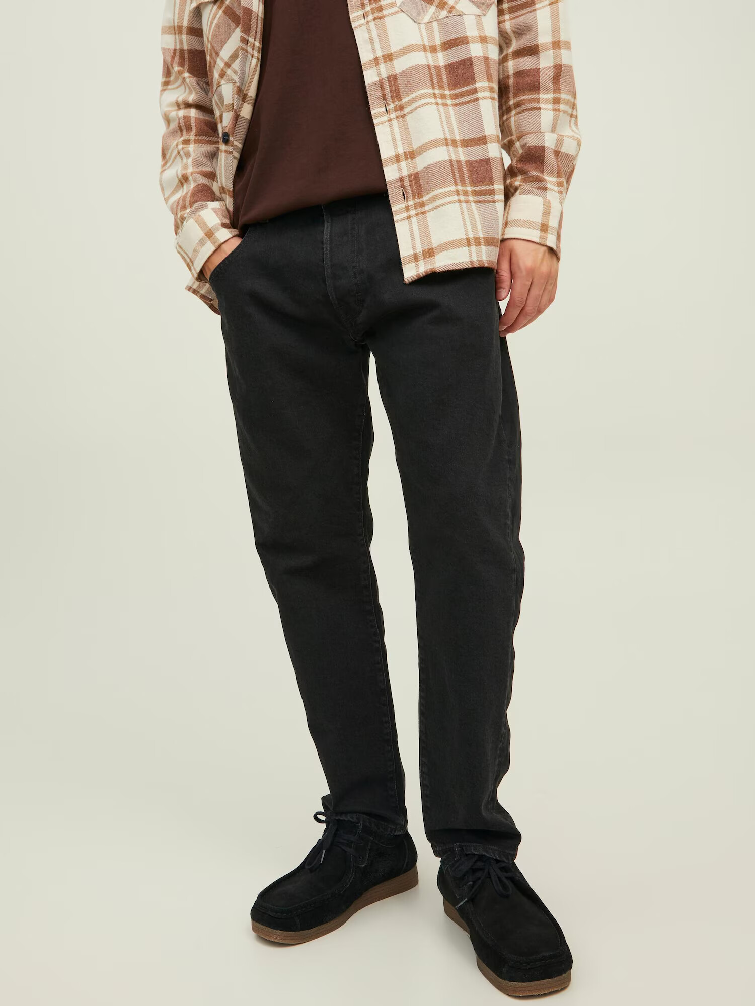 JACK & JONES Jeans 'Frank Leen' negru - Pled.ro