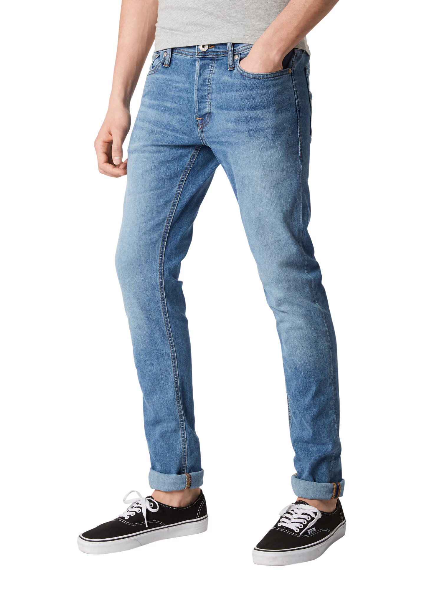 JACK & JONES Jeans 'Glenn' albastru denim - Pled.ro