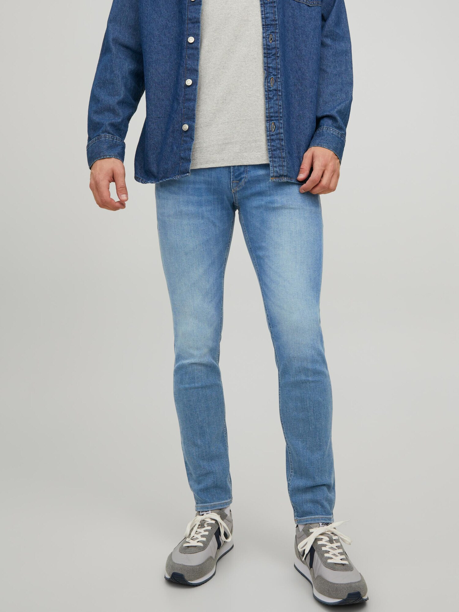 JACK & JONES Jeans 'Glenn' albastru denim - Pled.ro