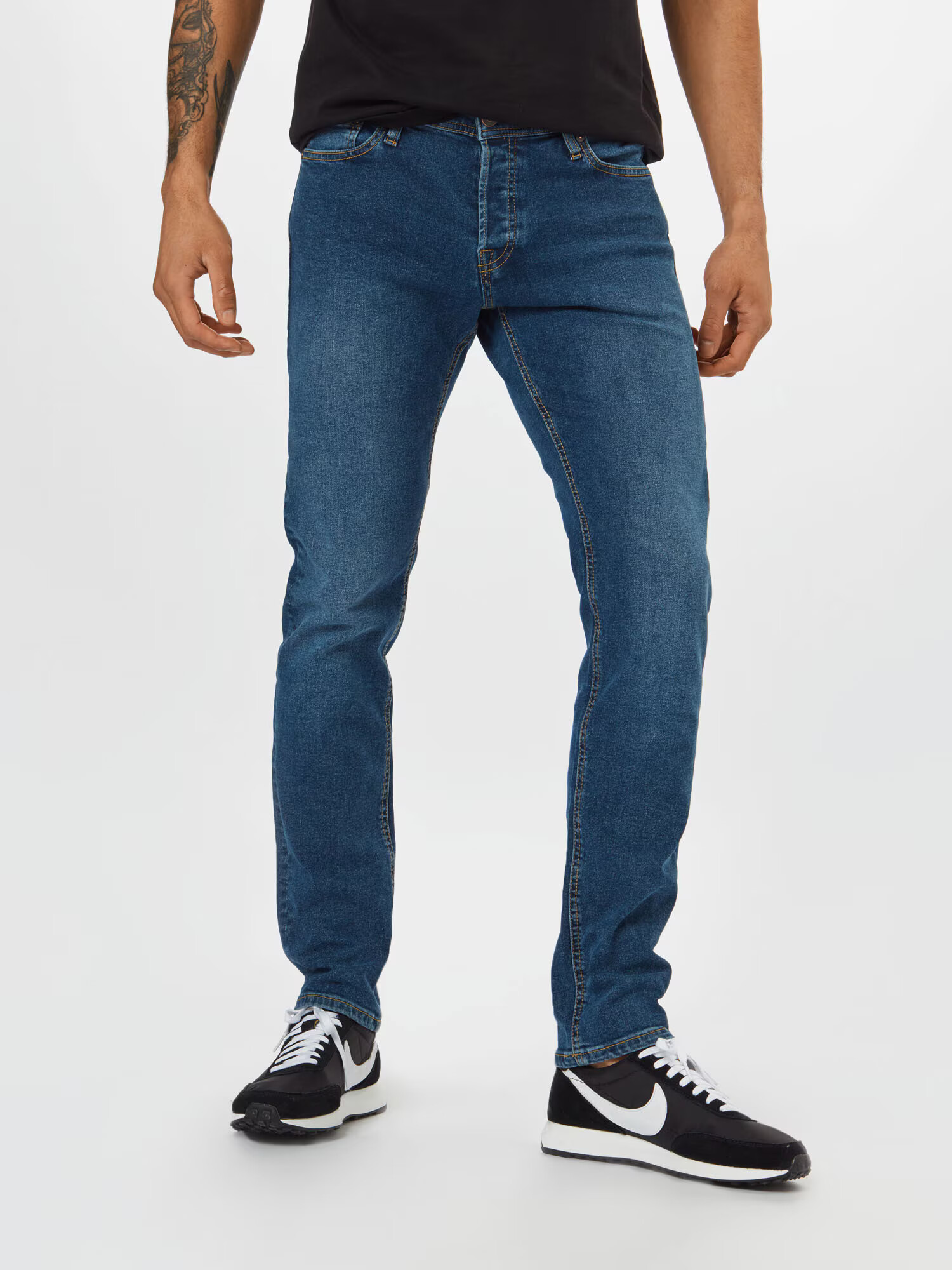 JACK & JONES Jeans 'Glenn' albastru denim - Pled.ro