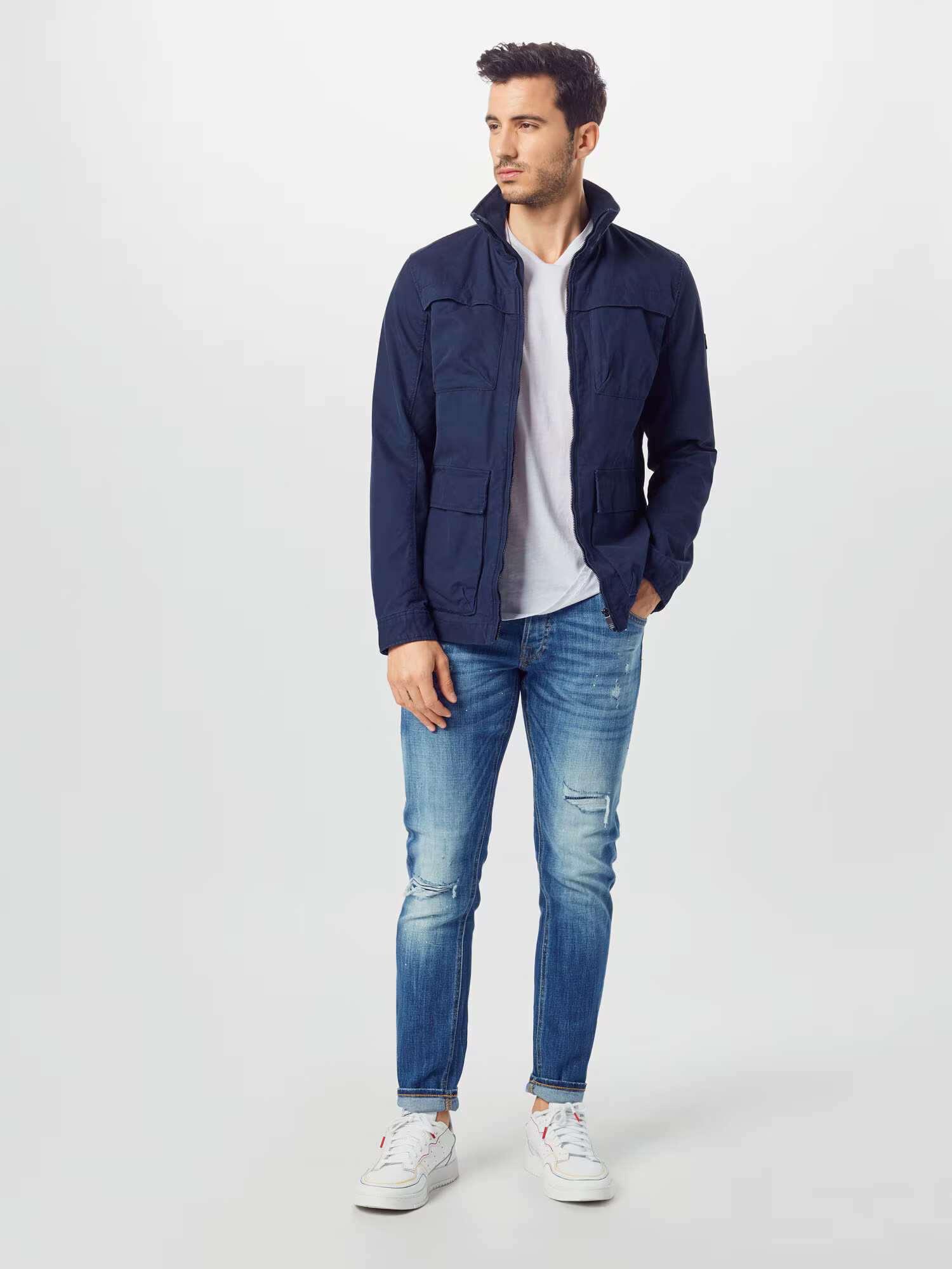 JACK & JONES Jeans 'Glenn' albastru denim - Pled.ro