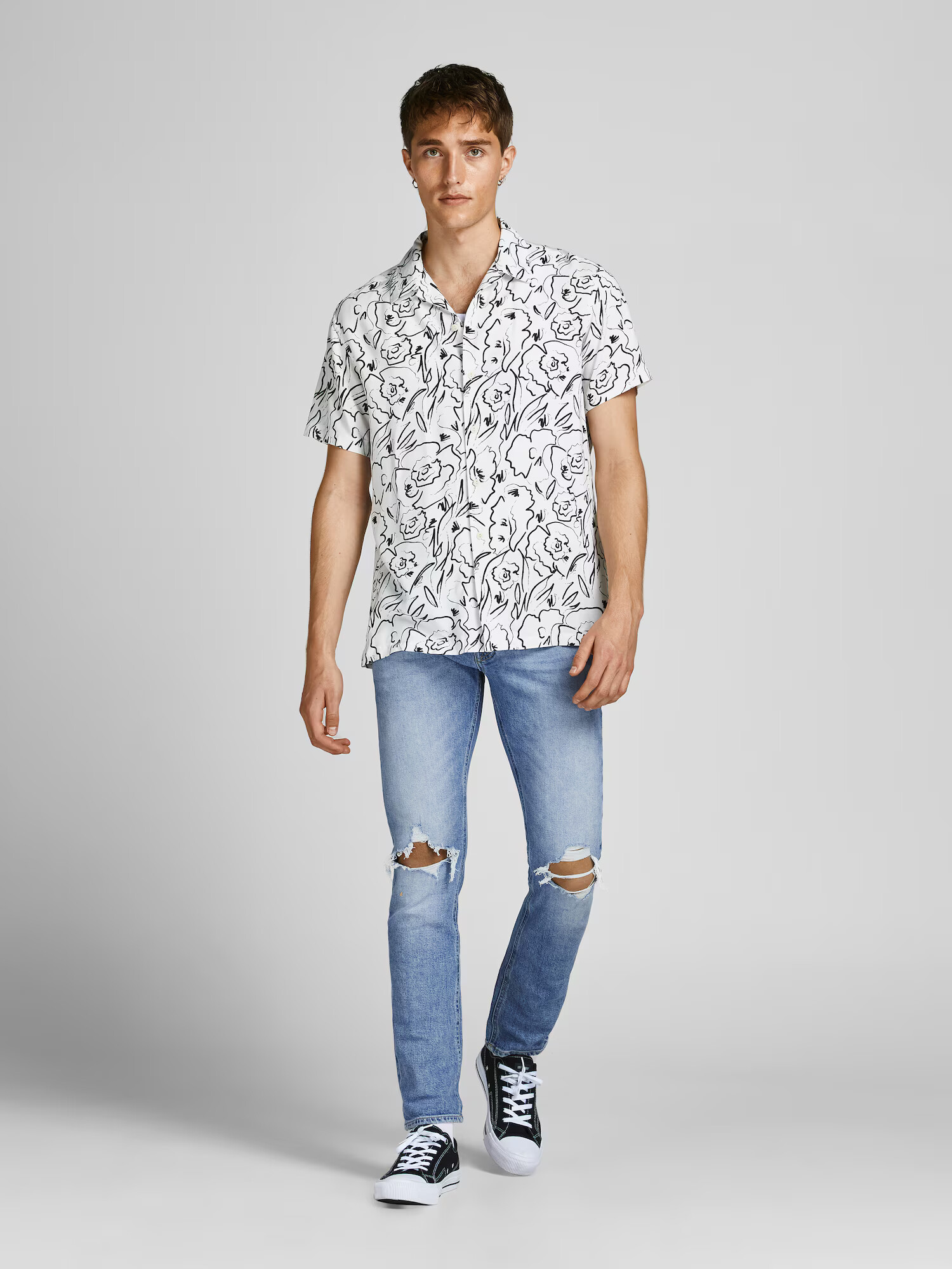 JACK & JONES Jeans 'GLENN' albastru denim - Pled.ro