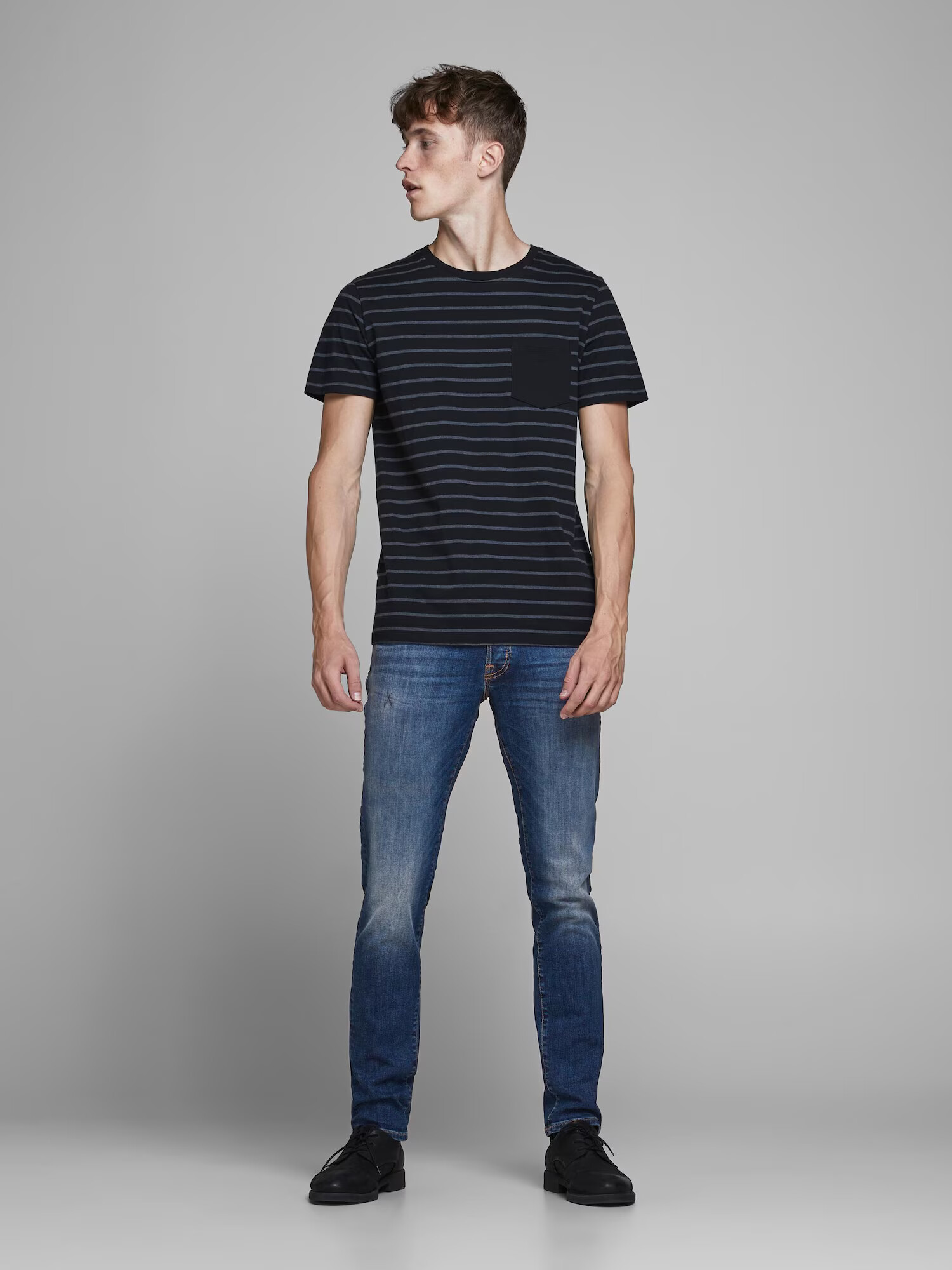 JACK & JONES Jeans 'Glenn' albastru închis - Pled.ro