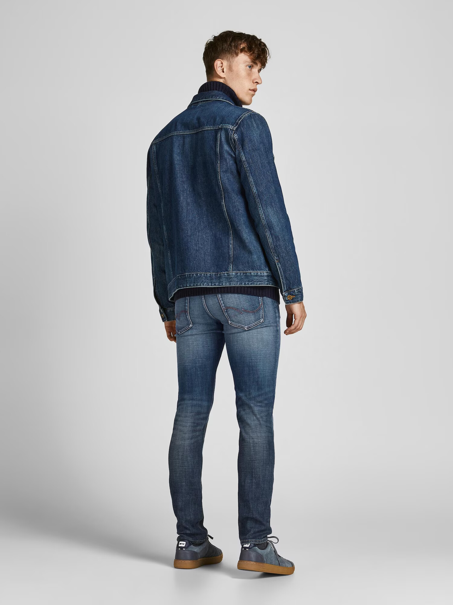 JACK & JONES Jeans 'Glenn' albastru închis - Pled.ro