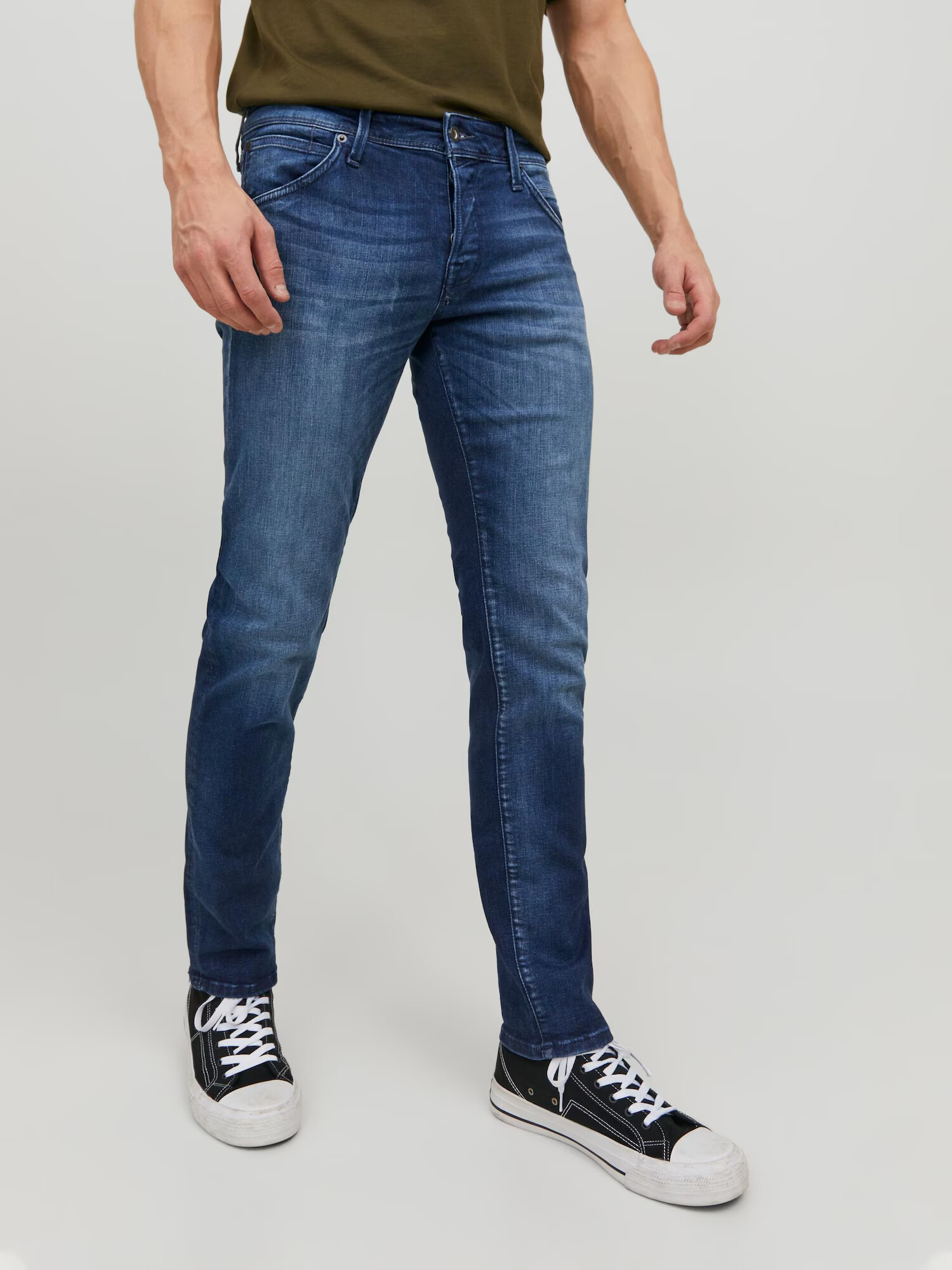 JACK & JONES Jeans 'Glenn Fox' albastru - Pled.ro