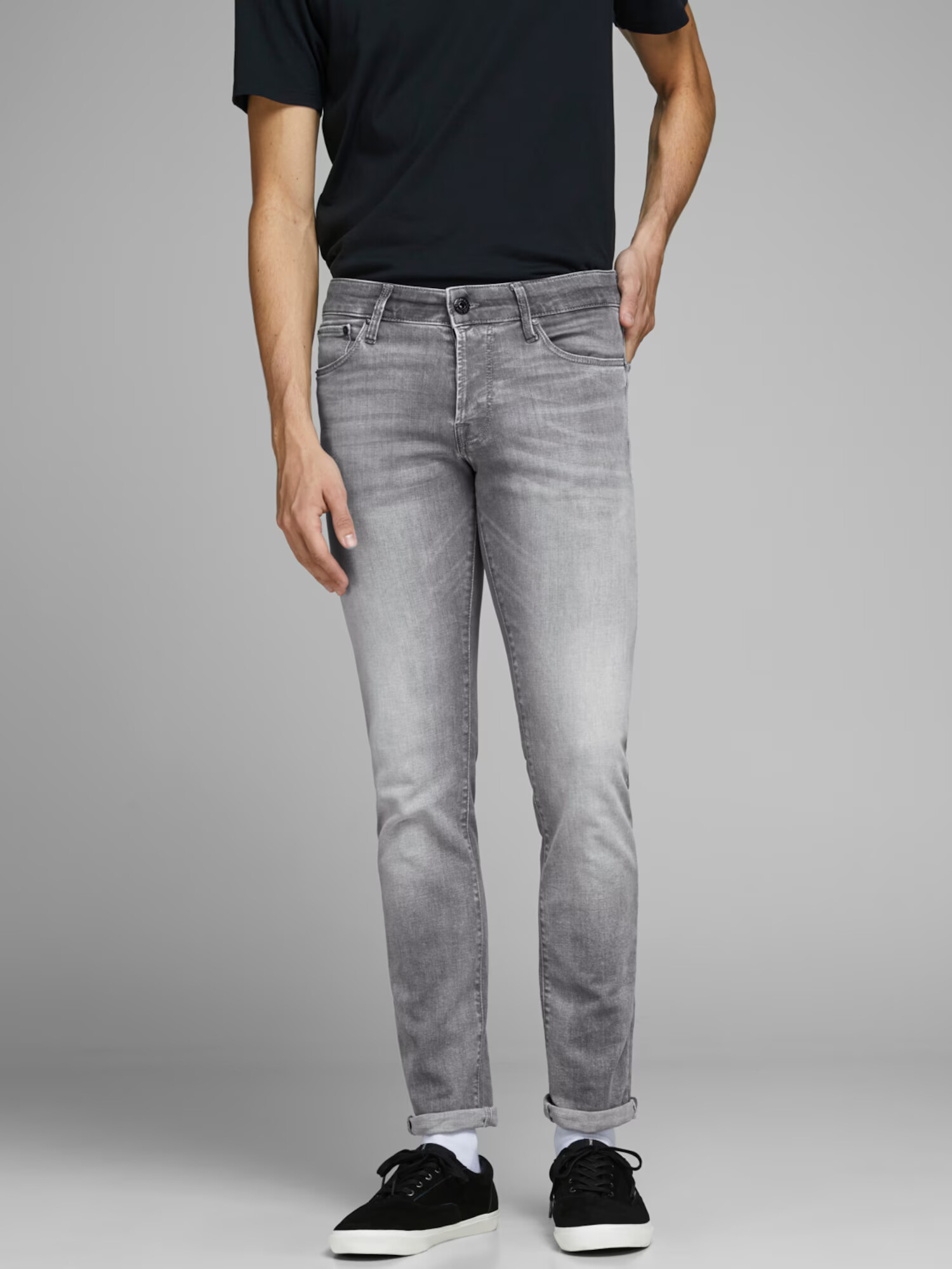 JACK & JONES Jeans 'GLENN' gri denim - Pled.ro