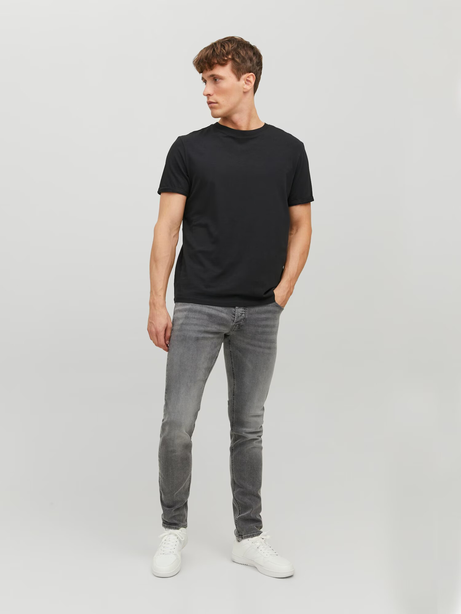 JACK & JONES Jeans 'GLENN' gri denim - Pled.ro