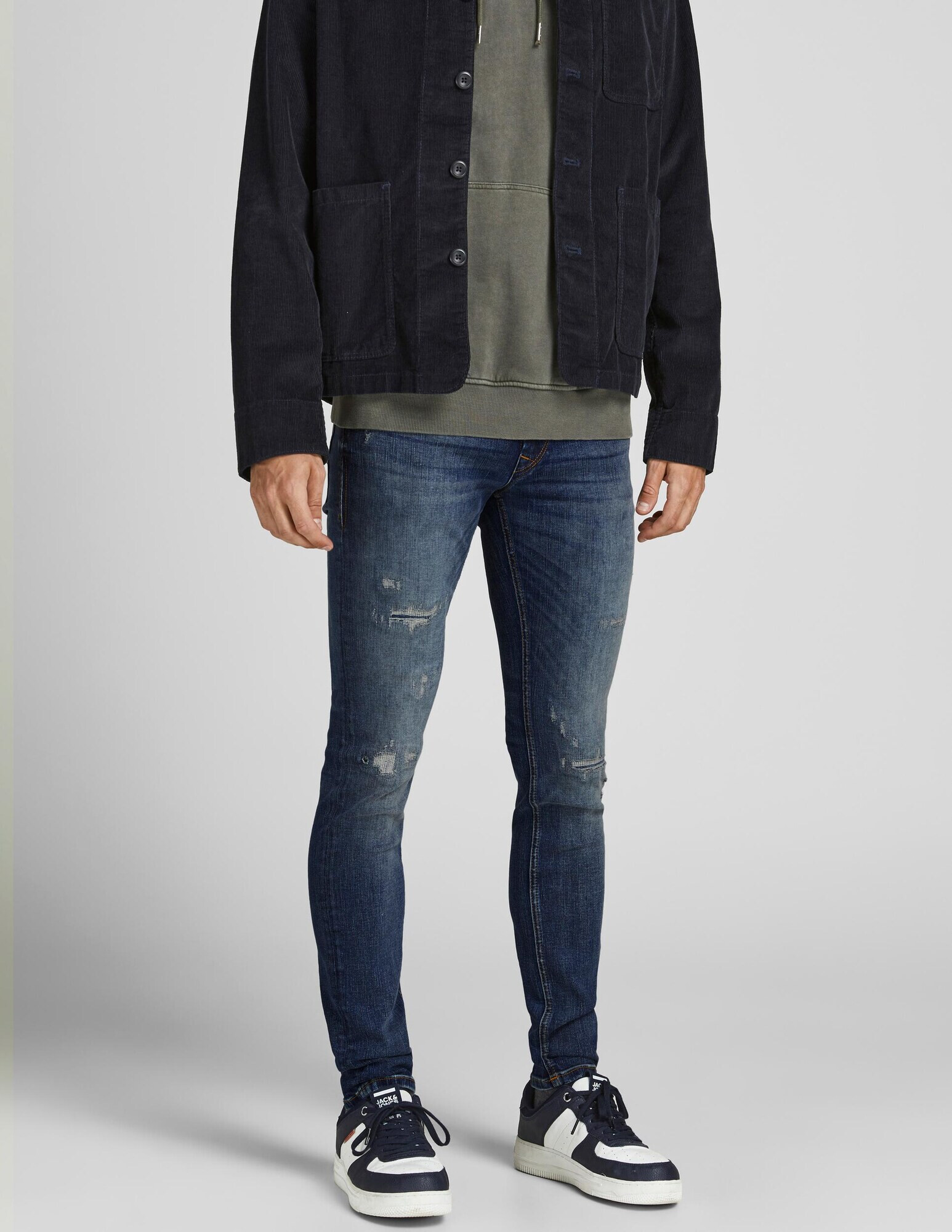 JACK & JONES Jeans 'LIAM' albastru închis - Pled.ro