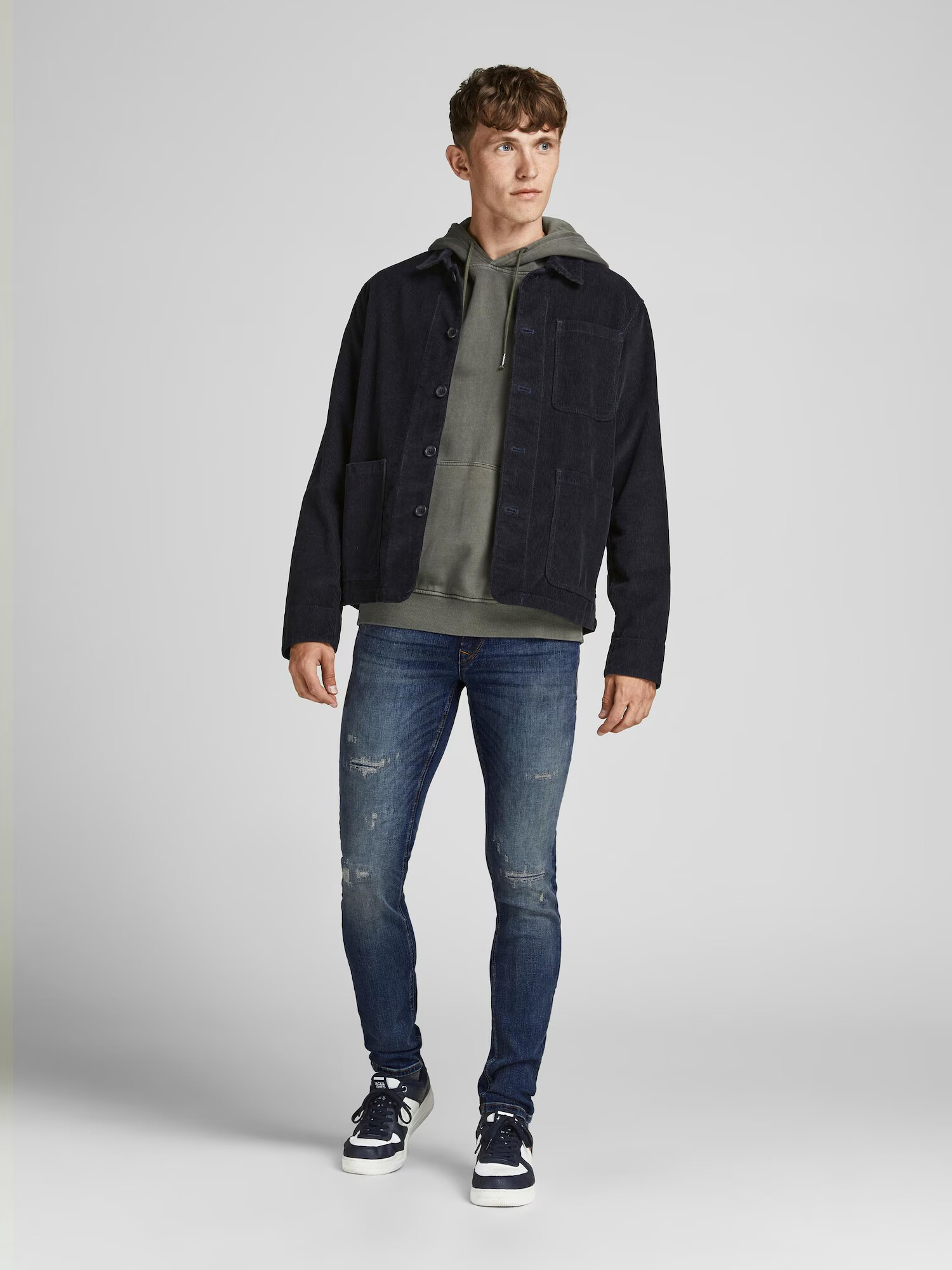 JACK & JONES Jeans 'LIAM' albastru închis - Pled.ro