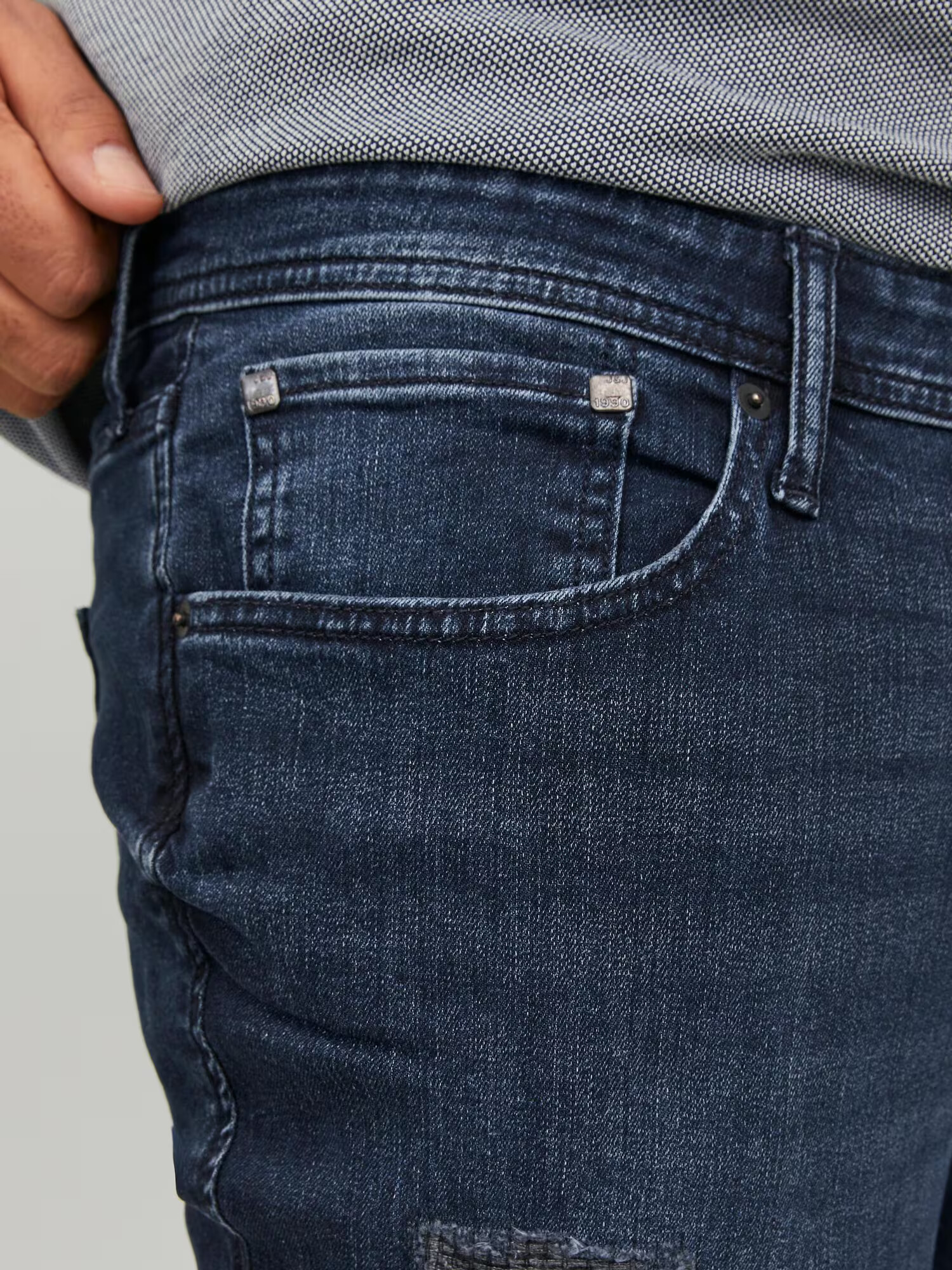 Jack & Jones Plus Jeans 'Liam' albastru închis - Pled.ro