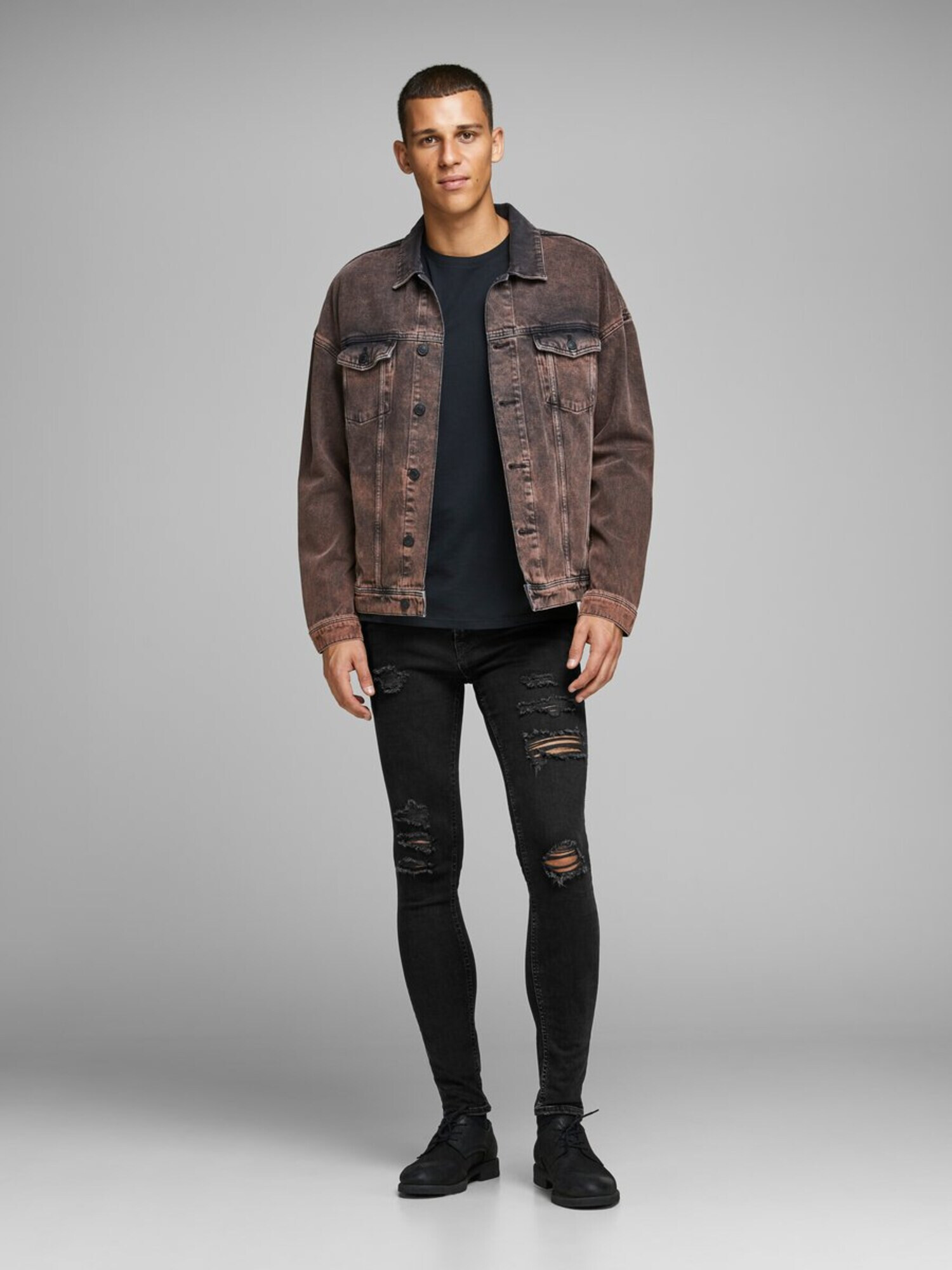 JACK & JONES Jeans 'Liam' negru denim - Pled.ro