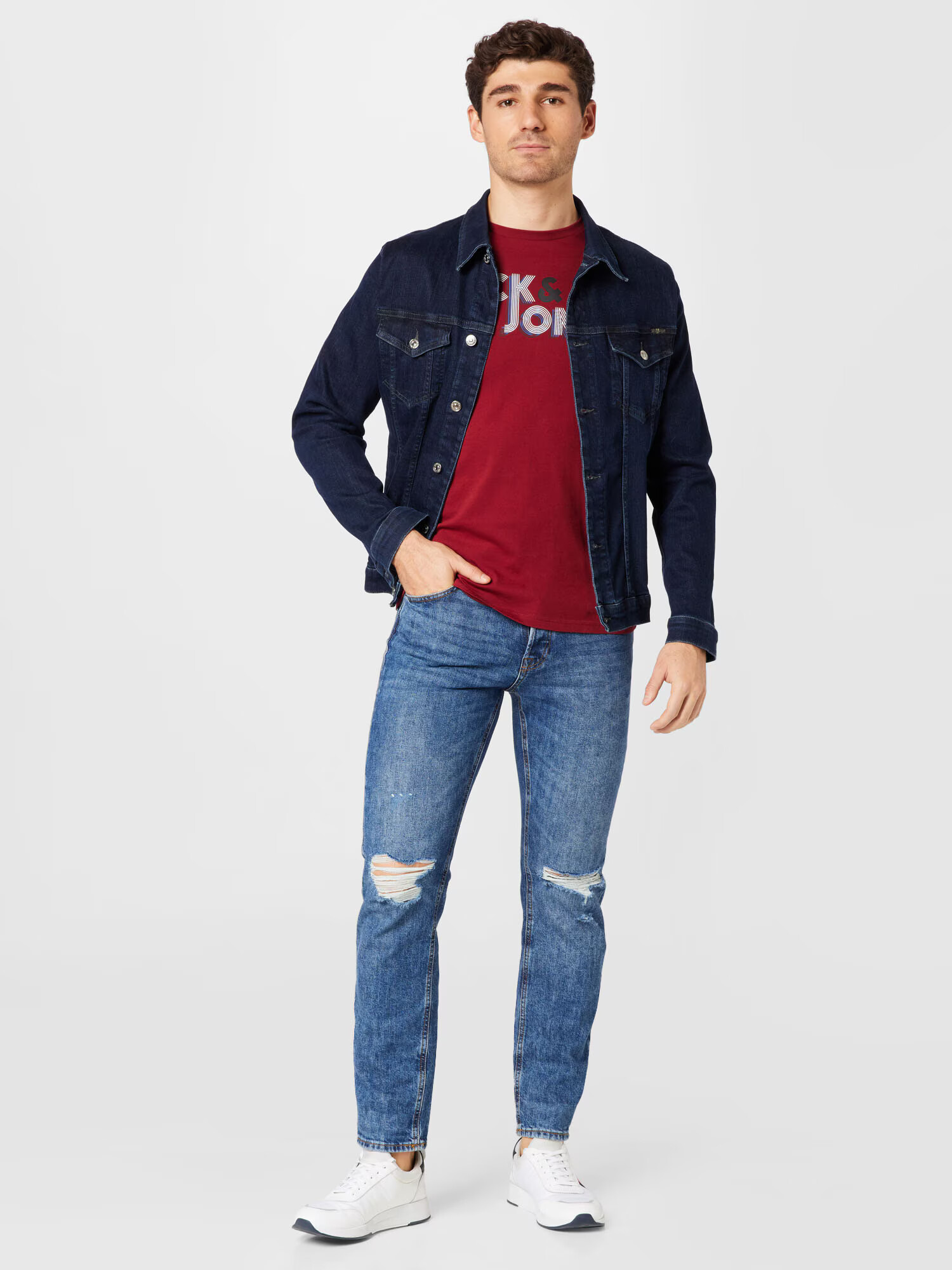 JACK & JONES Jeans 'MIKE' albastru denim - Pled.ro