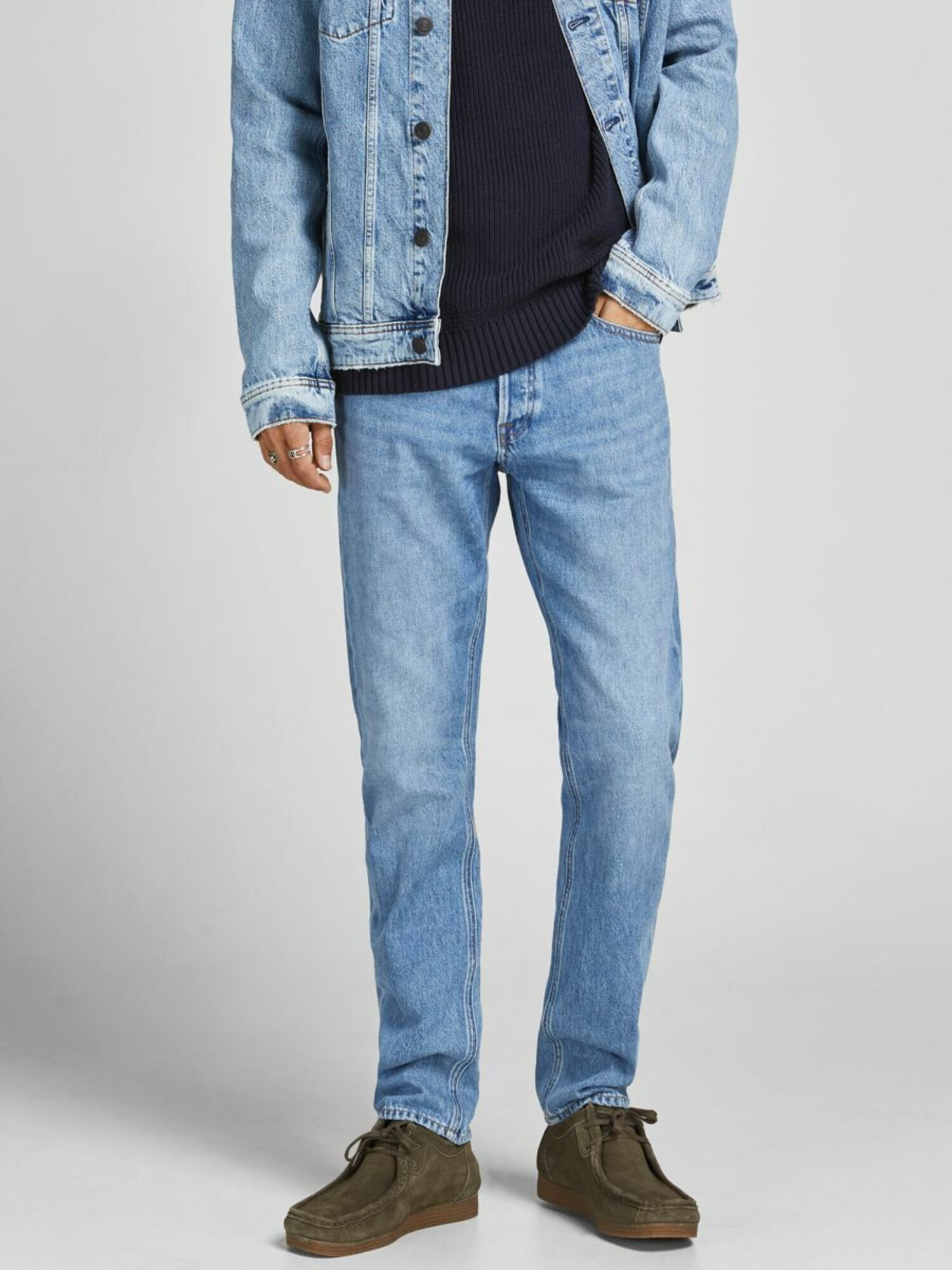 JACK & JONES Jeans 'Mike' albastru deschis - Pled.ro