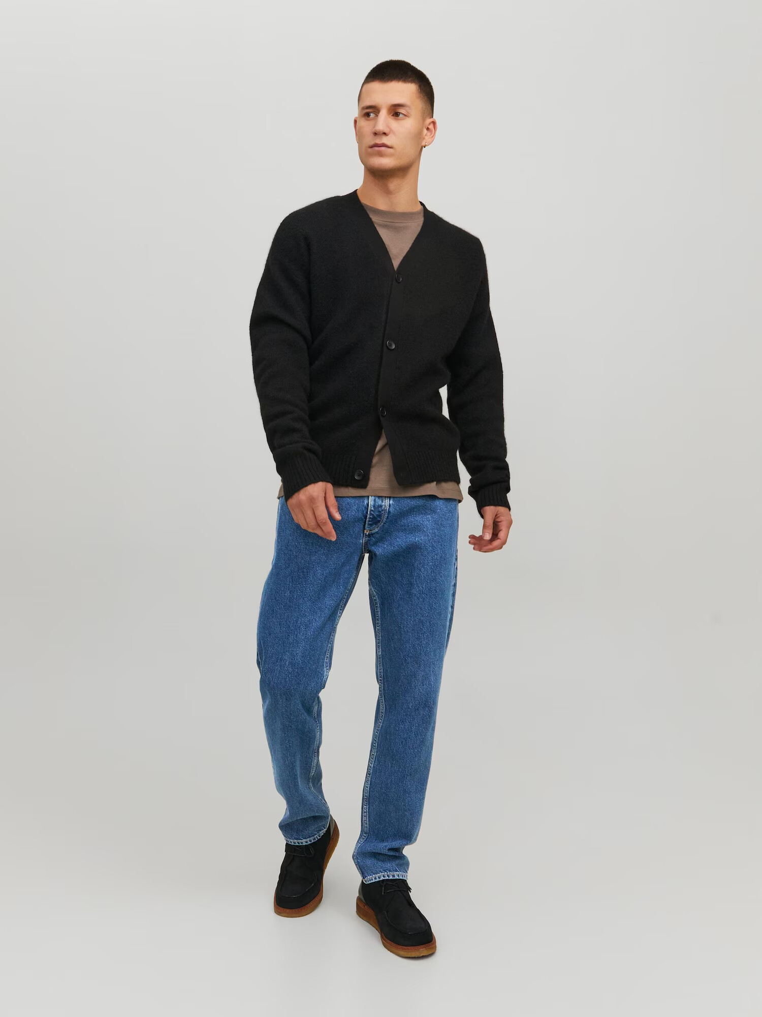 JACK & JONES Jeans 'MIKE' albastru denim / maro pueblo - Pled.ro