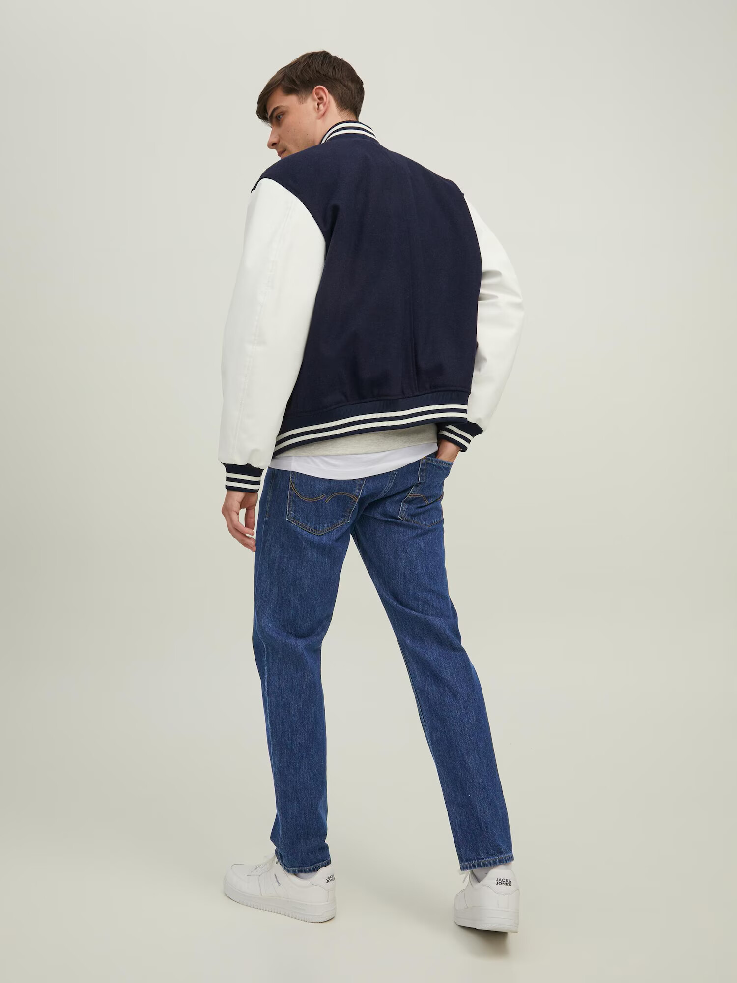 JACK & JONES Jeans 'Mike' albastru închis - Pled.ro