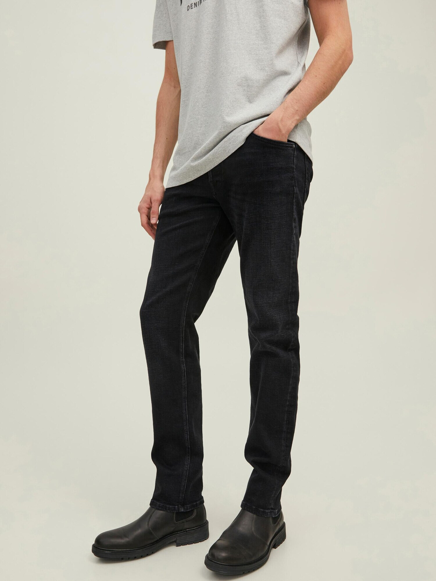 JACK & JONES Jeans 'Mike' negru denim - Pled.ro